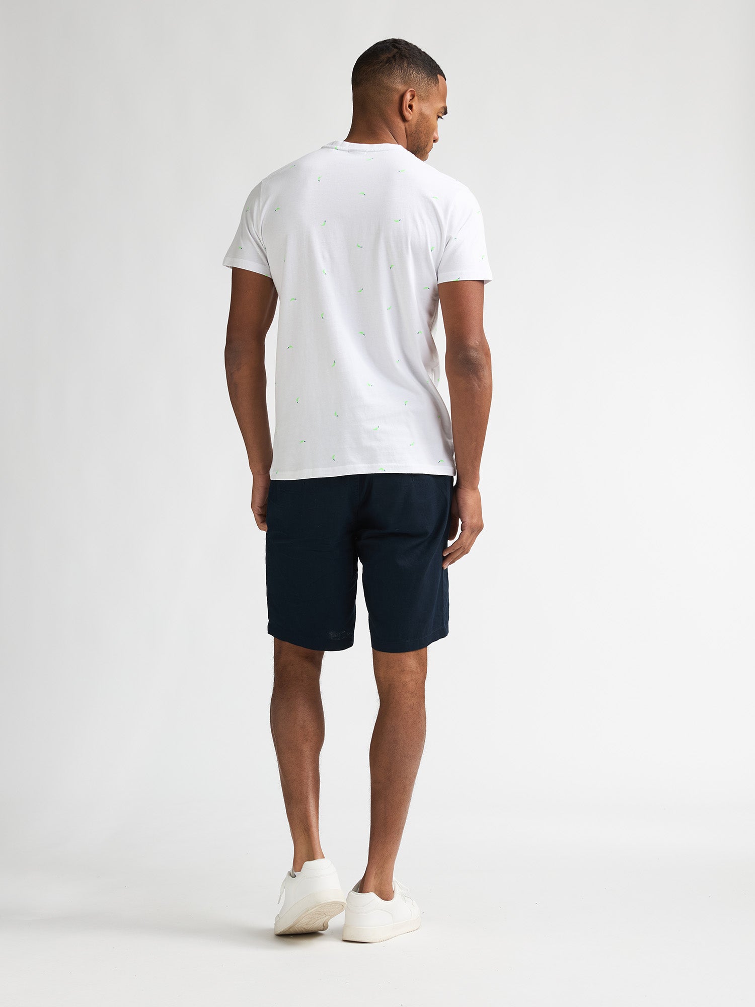 Petrol Industries Men T-Shirt Short Sleeve All-Over Print Regular Fit Bright White