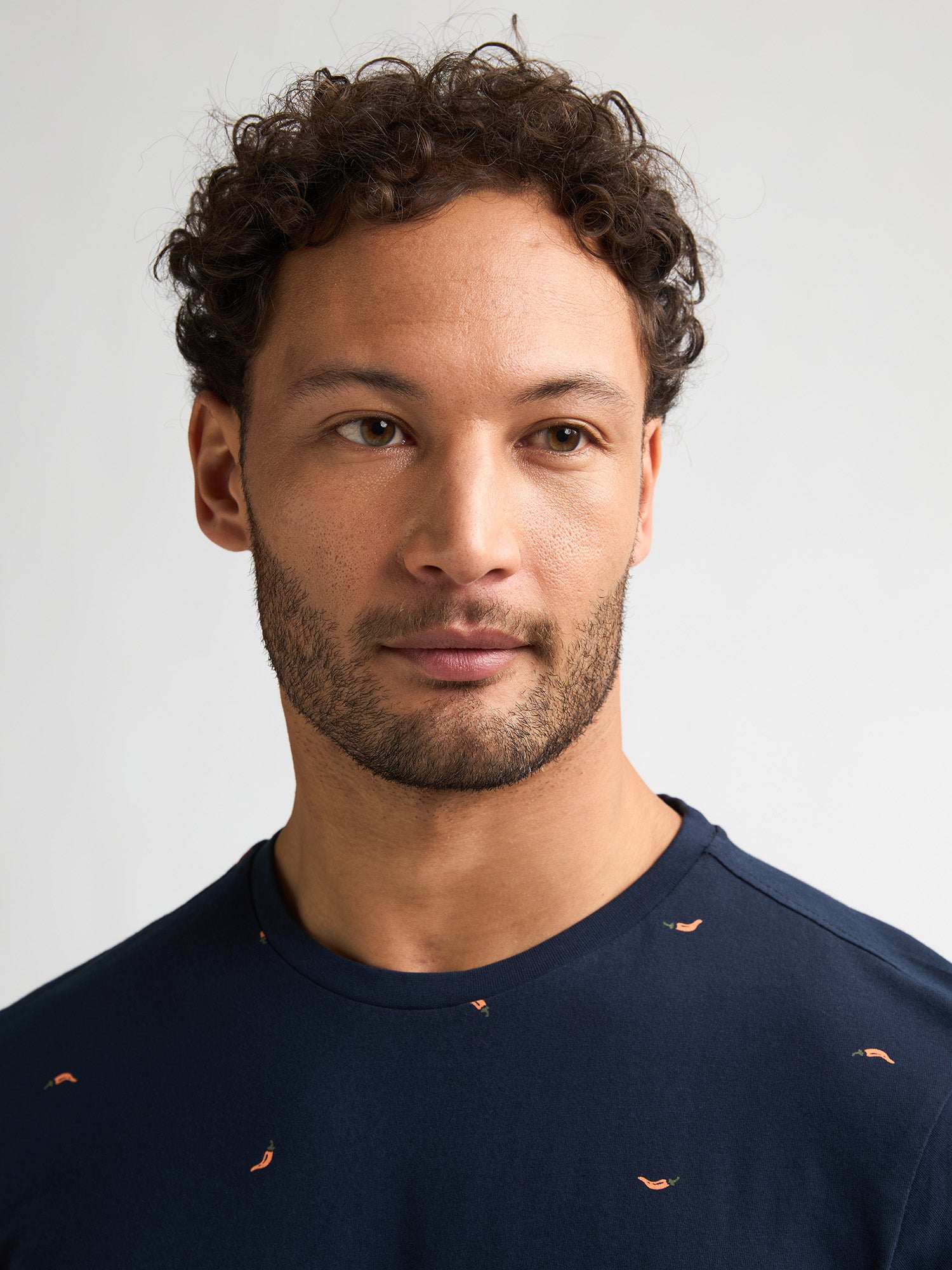 Petrol Industries Men T-Shirt Short Sleeve All-Over Print Regular Fit Navy Blue