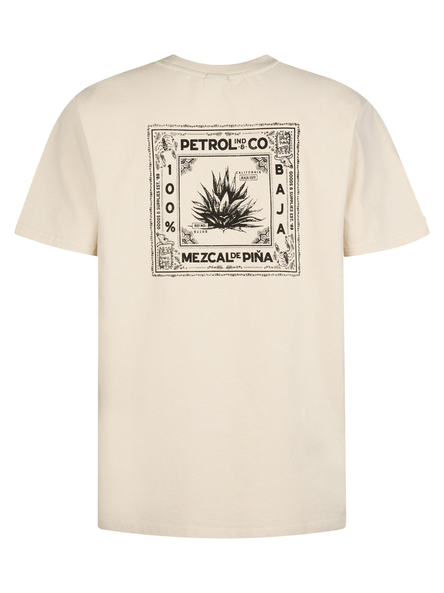 Petrol Industries Men T-Shirt Short Sleeve Relaxed Fit Seashell