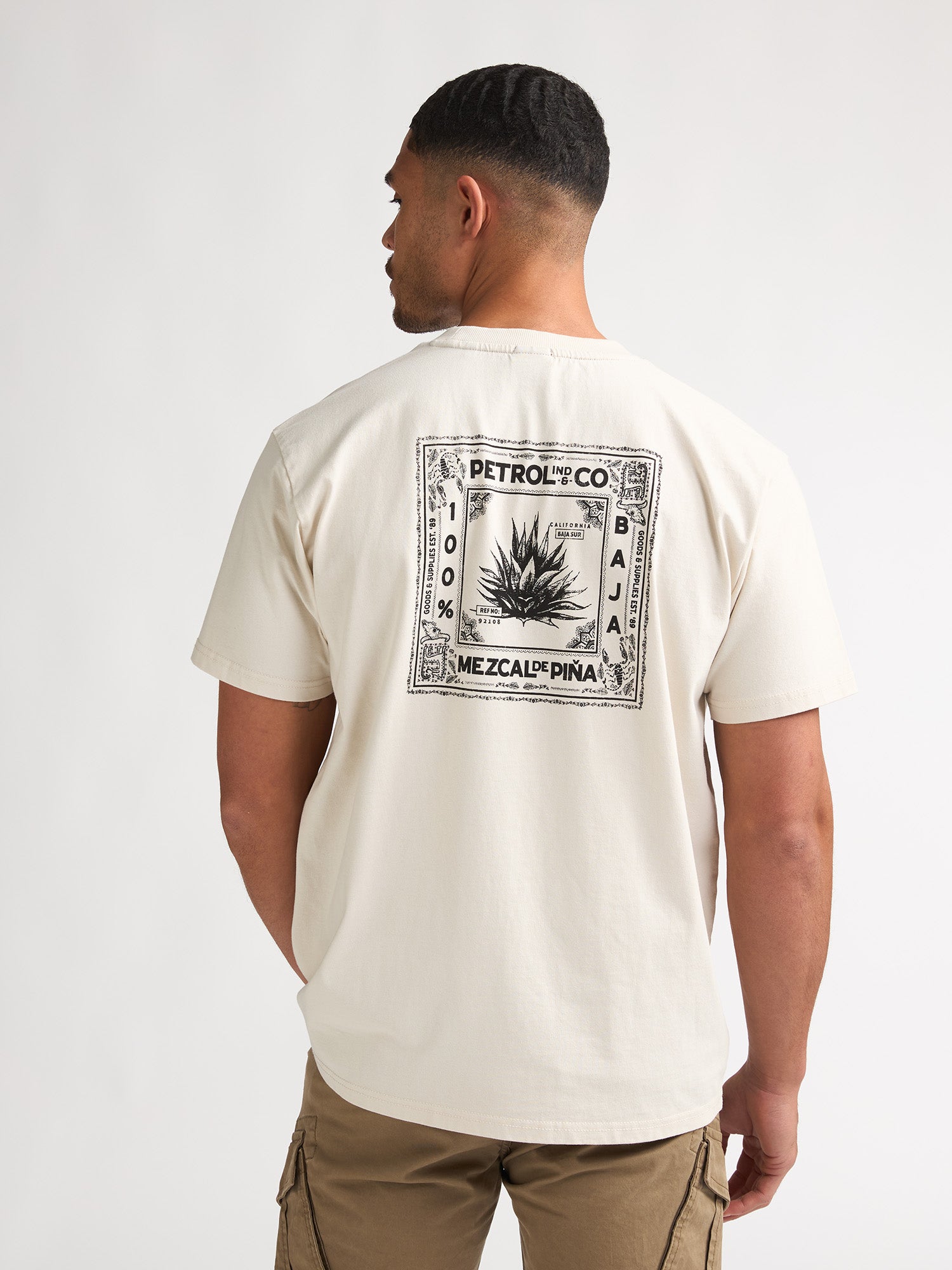 Petrol Industries Men T-Shirt Short Sleeve Relaxed Fit Seashell