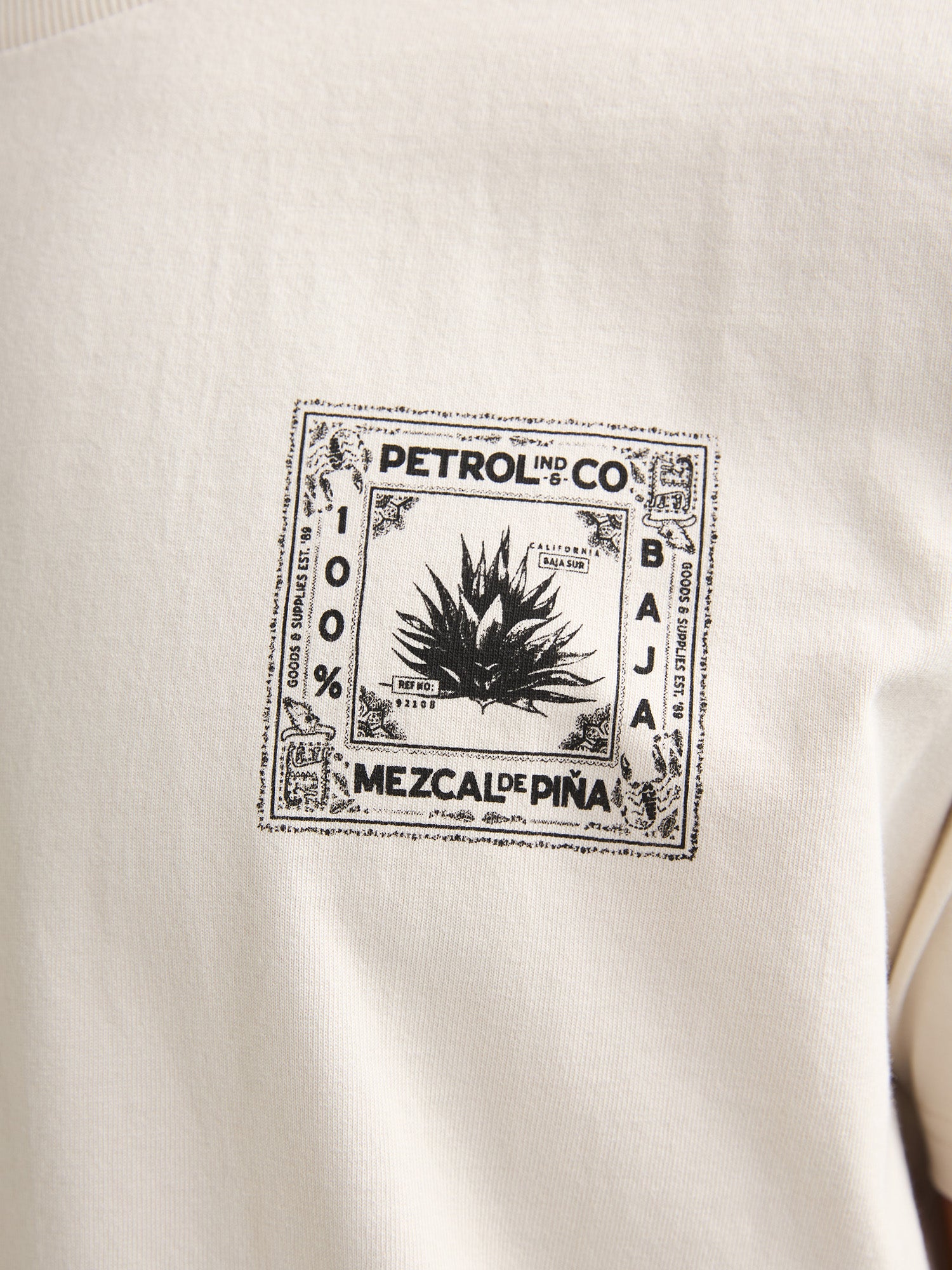 Petrol Industries Men T-Shirt Short Sleeve Relaxed Fit Seashell