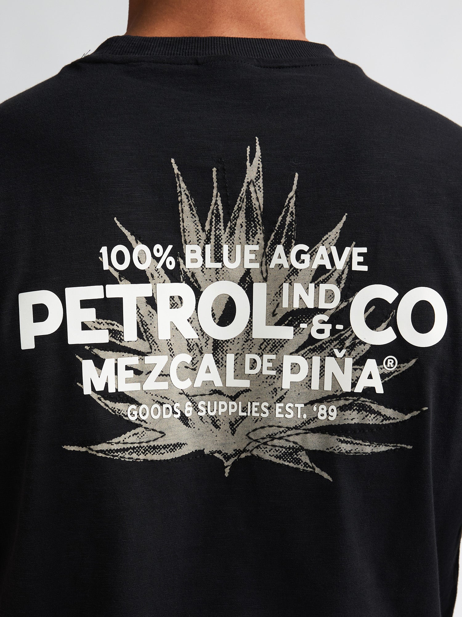 Petrol Industries Men T-Shirt Short Sleeve Regular Fit Black