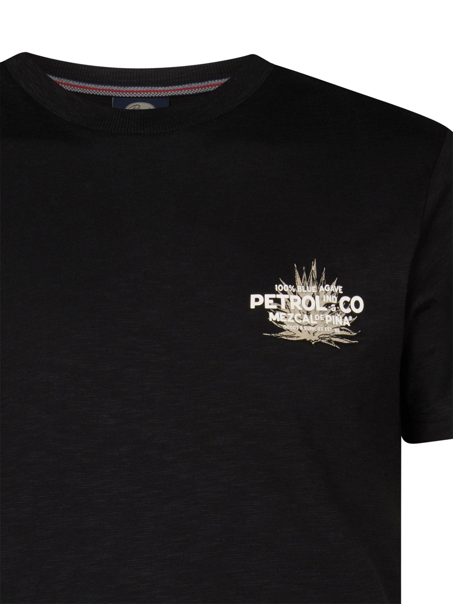 Petrol Industries Men T-Shirt Short Sleeve Regular Fit Black