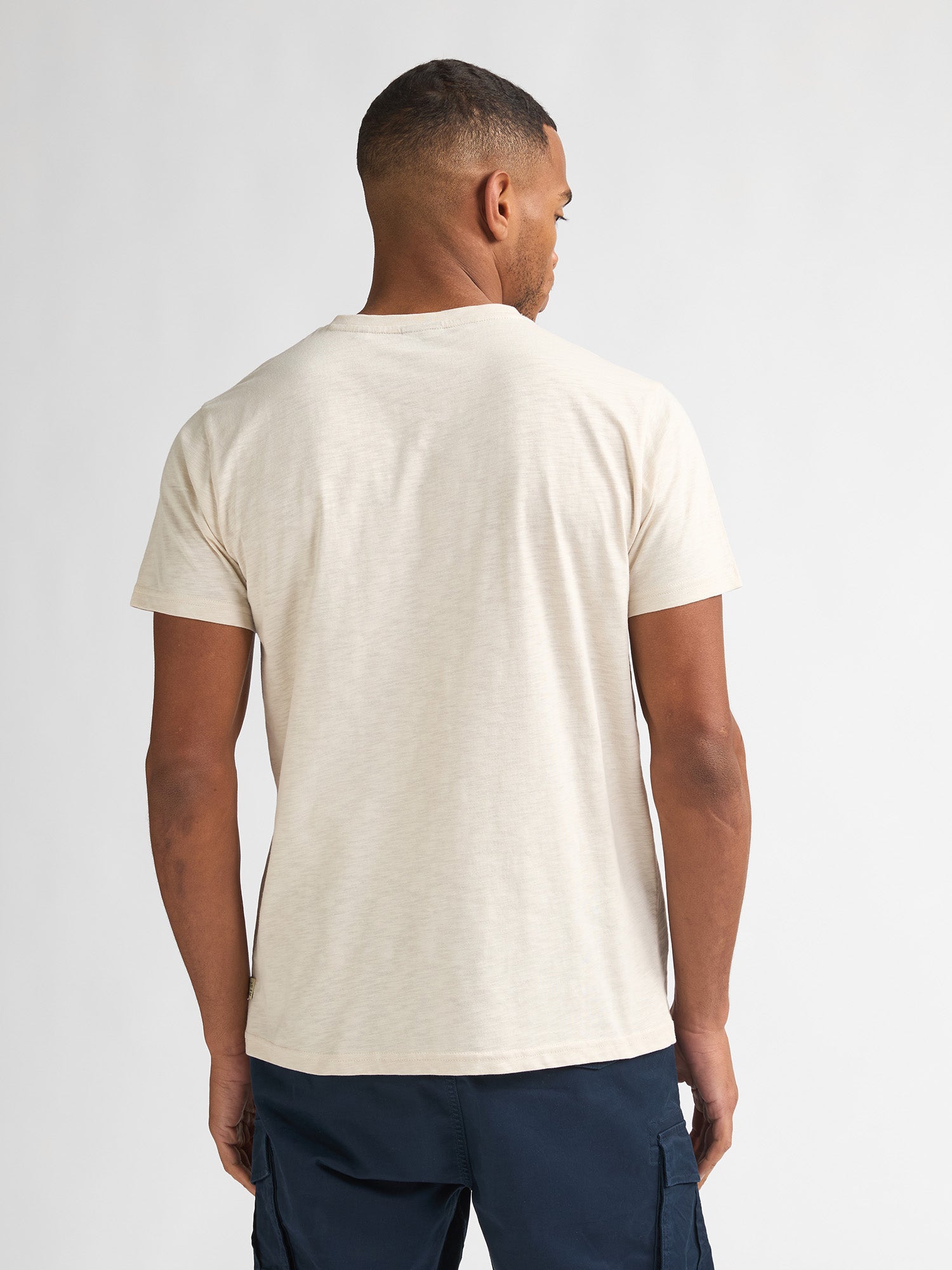Petrol Industries Men T-Shirt Short Sleeve V-Neck Regular Fit Seashell