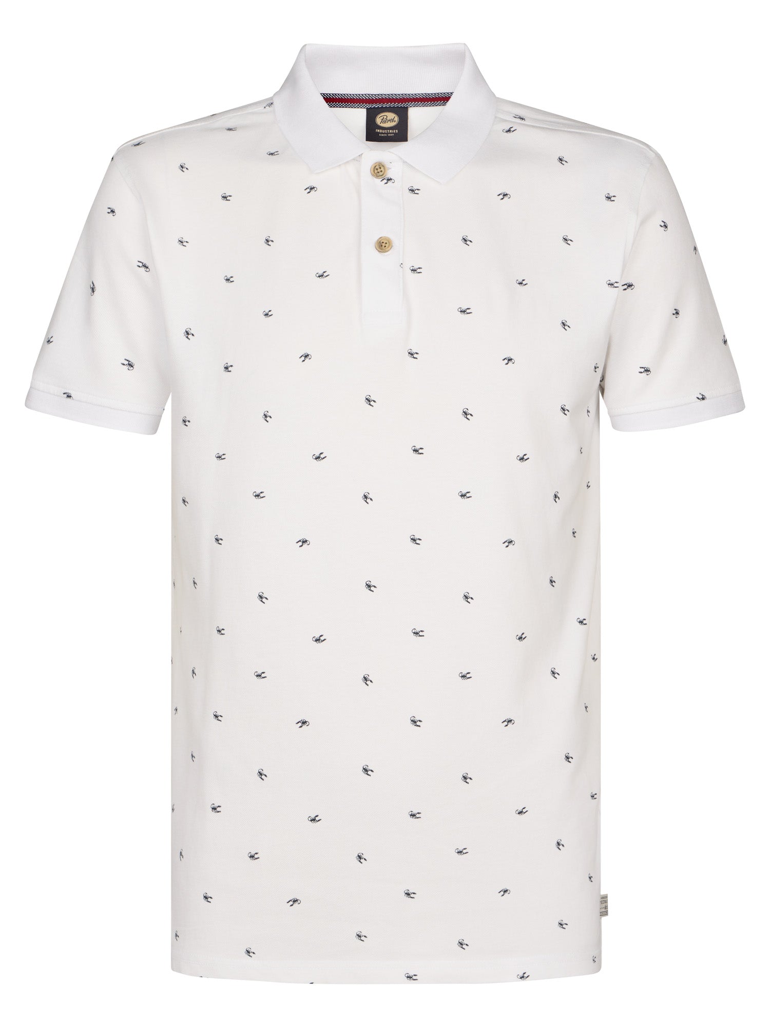 Petrol Industries Men Polo Short Sleeve Regular Fit Bright White