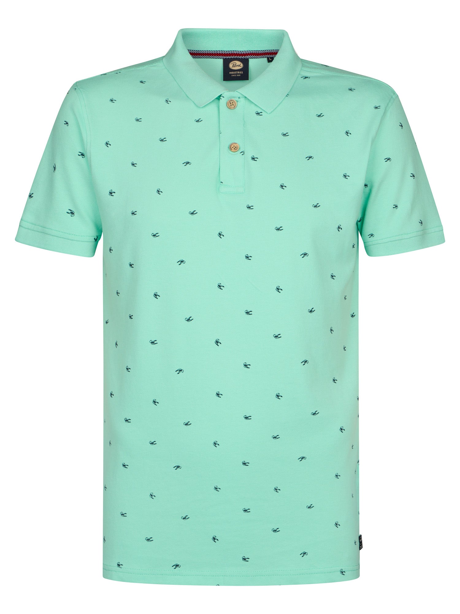 Petrol Industries Men Polo Short Sleeve Regular Fit Green Aqua