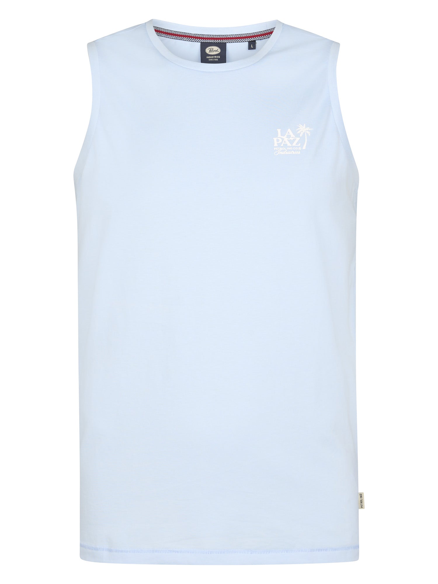 Petrol Industries Men Singlet Round Neck Regular Fit Sky