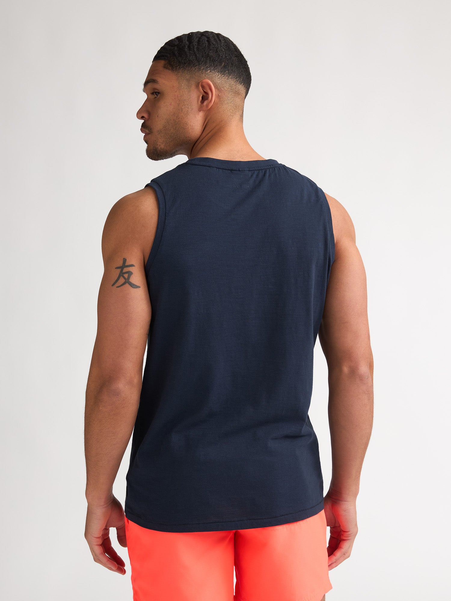 Petrol Industries Men Singlet Round Neck Regular Fit Navy Blue