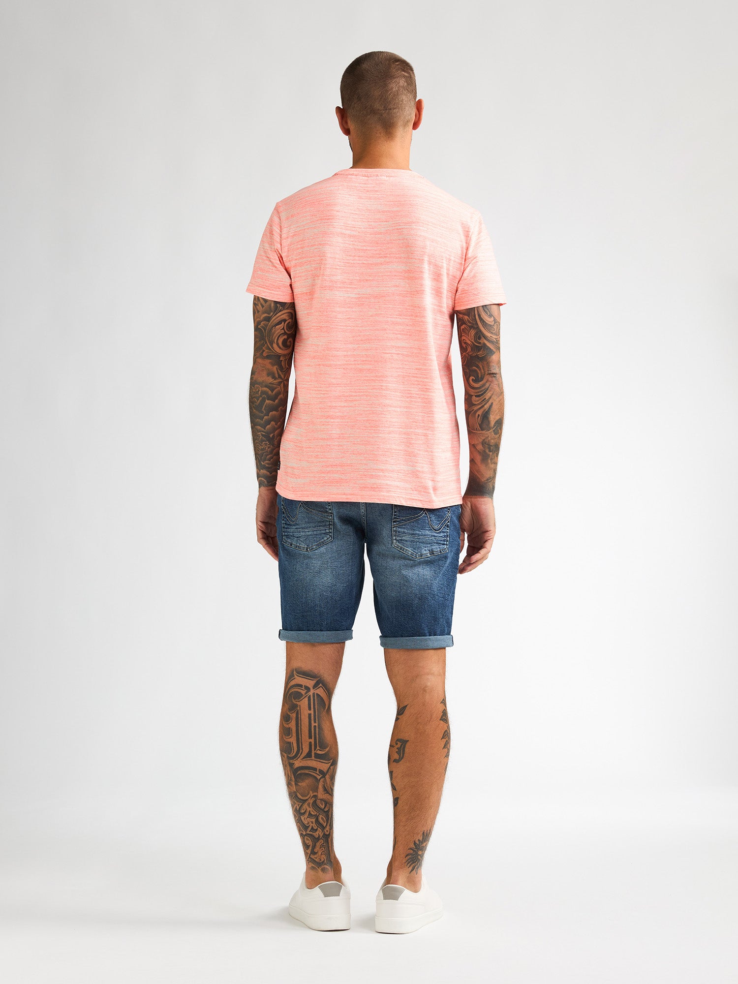 Petrol Industries Men T-Shirt Short Sleeve Classic Print Regular Fit Fiery Coral