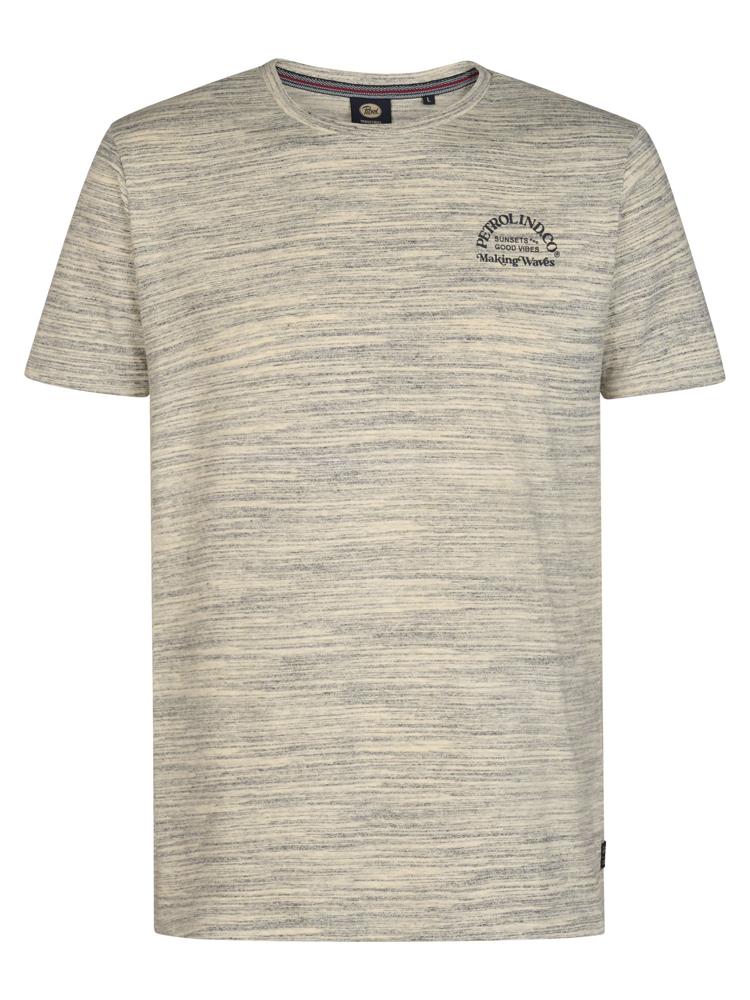 Petrol Industries Men T-Shirt Short Sleeve Classic Print Regular Fit Navy Blue