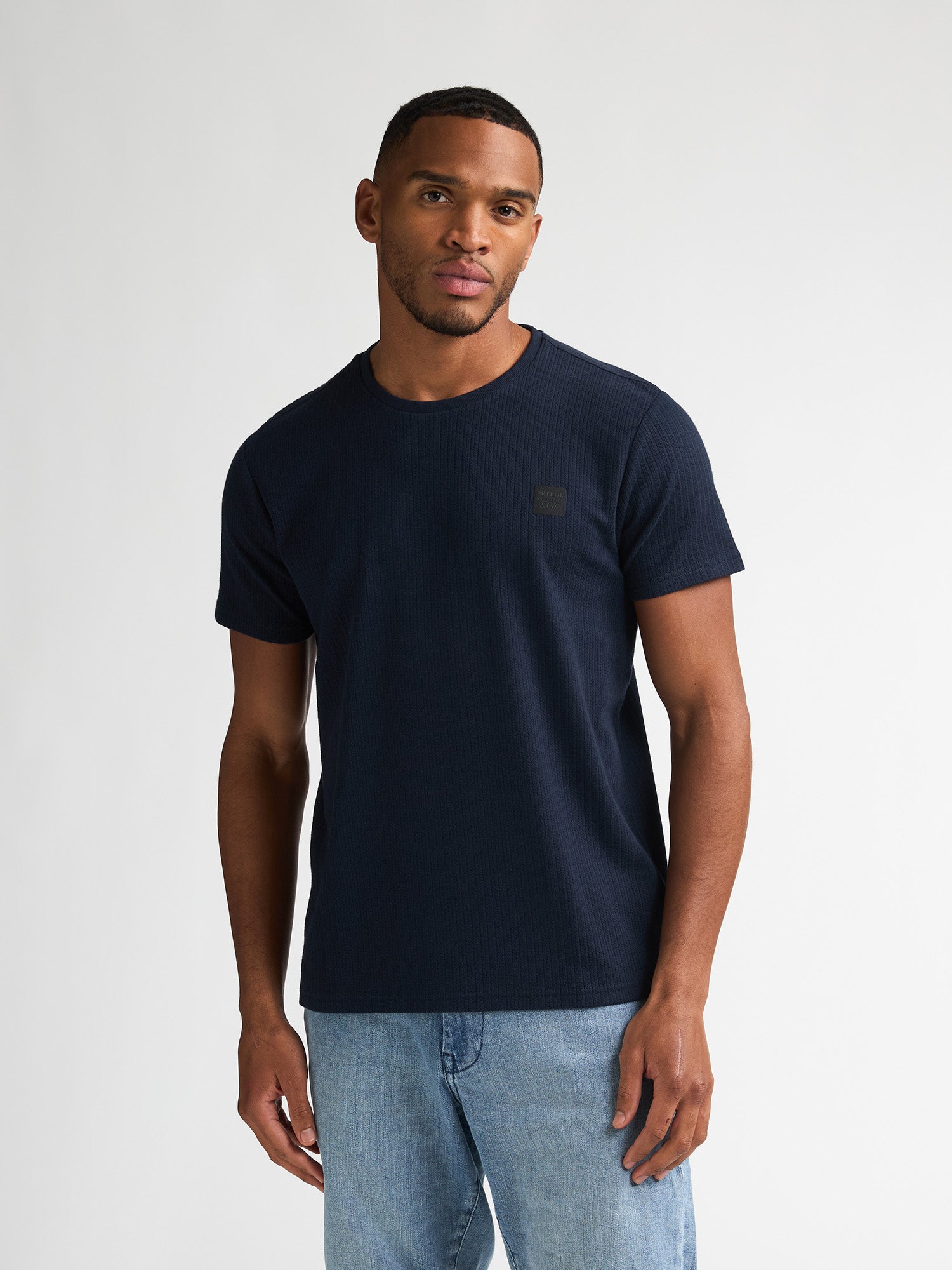 Petrol Industries Men T-Shirt Short Sleeve Regular Fit Navy Blue
