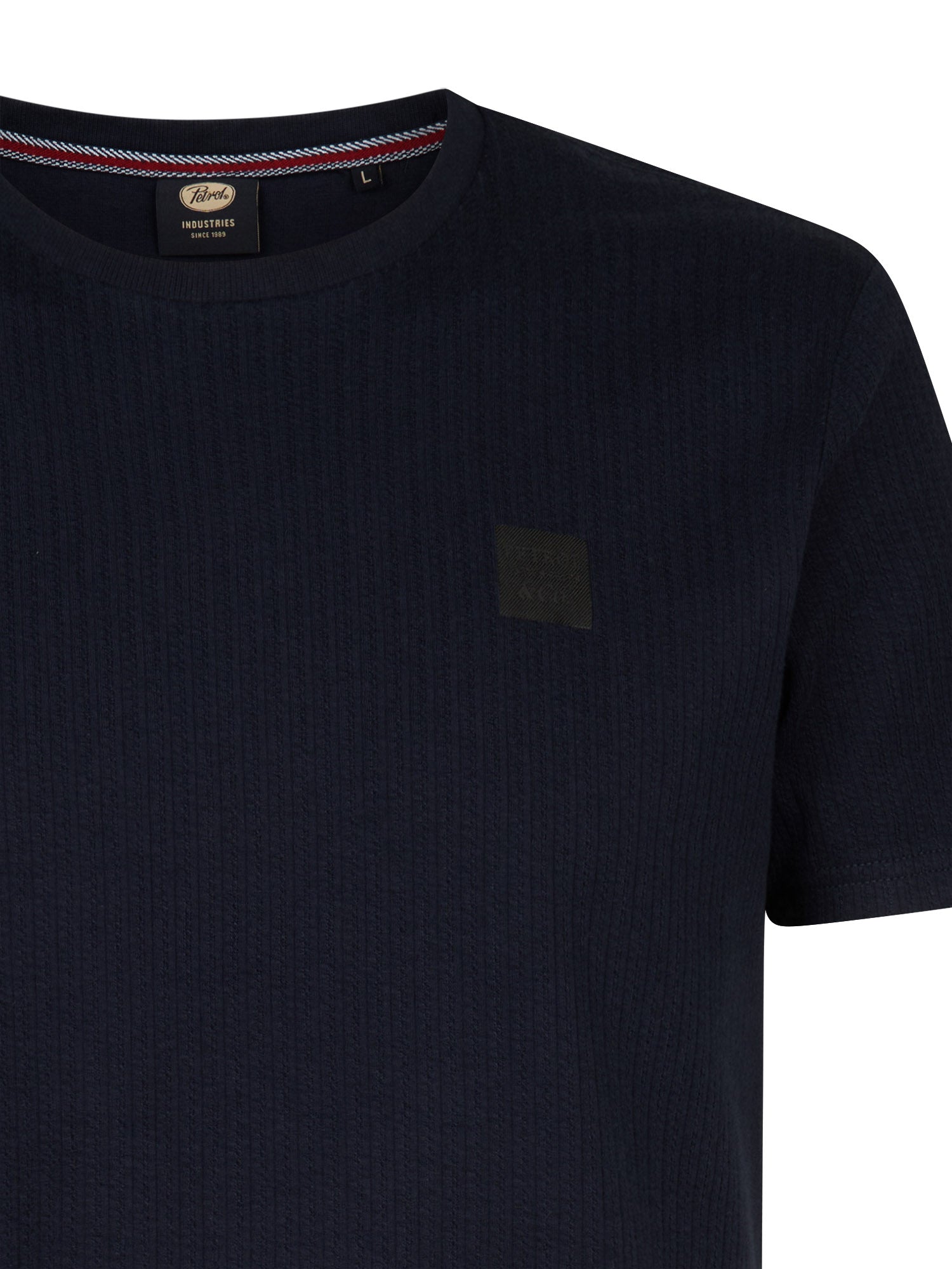 Petrol Industries Men T-Shirt Short Sleeve Regular Fit Navy Blue