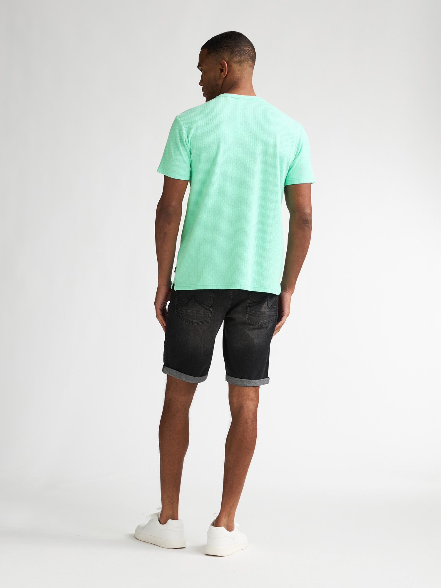 Petrol Industries Men T-Shirt Short Sleeve Regular Fit Green Aqua