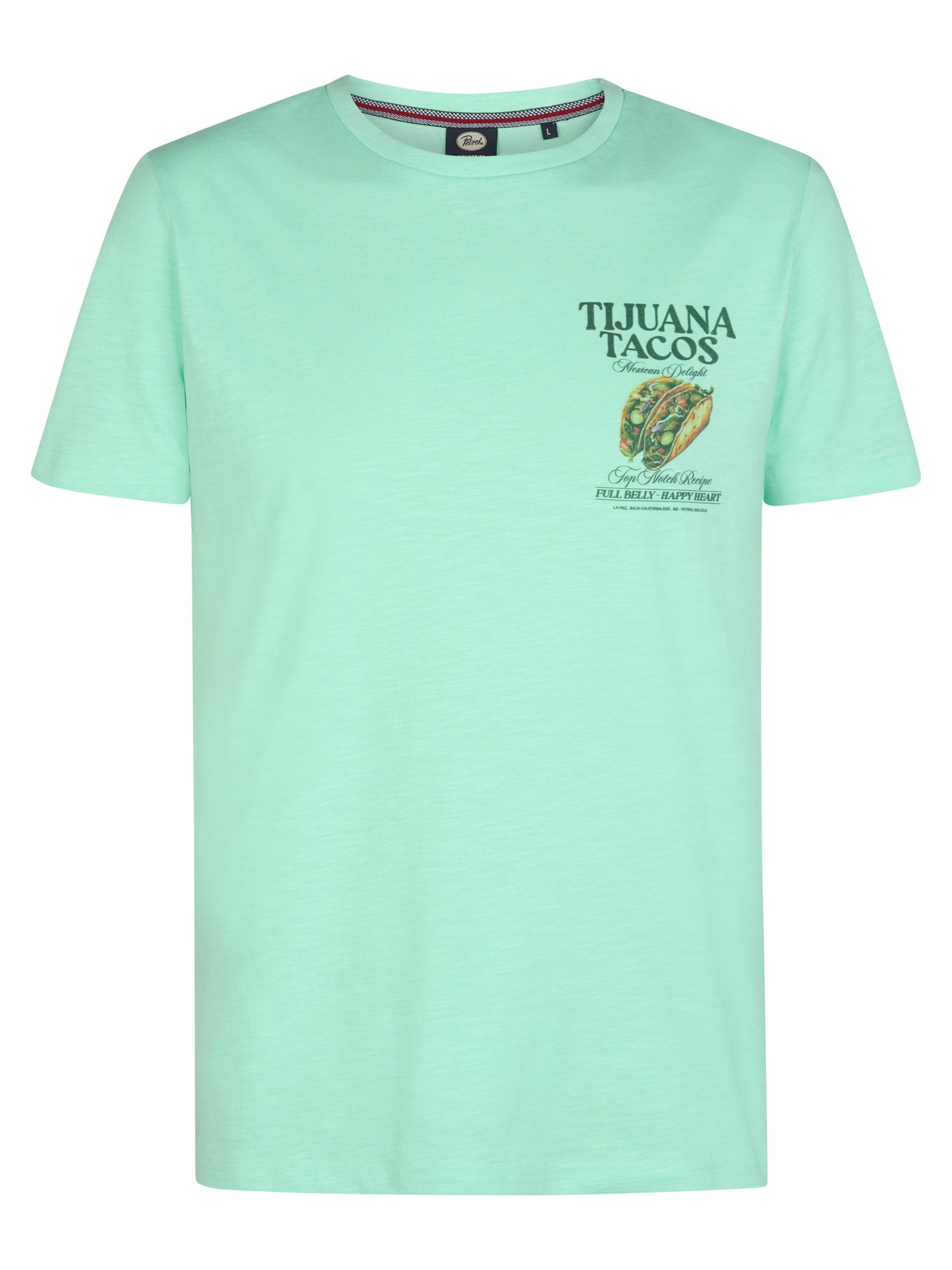 Petrol Industries Men T-Shirt Short Sleeve Classic Print Regular Fit Green Aqua