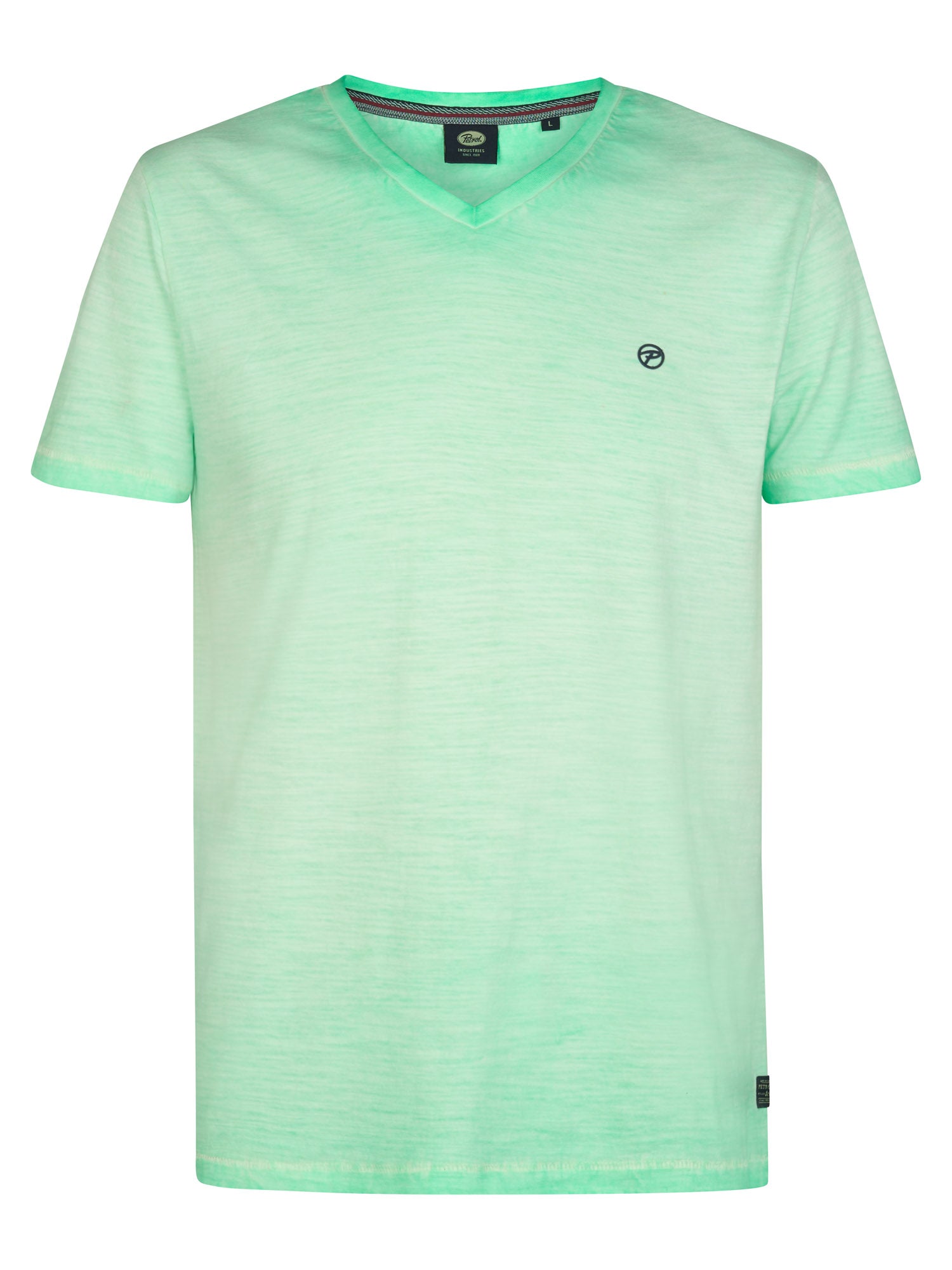 Petrol Industries Men T-Shirt Short Sleeve V-Neck Regular Fit Green Aqua