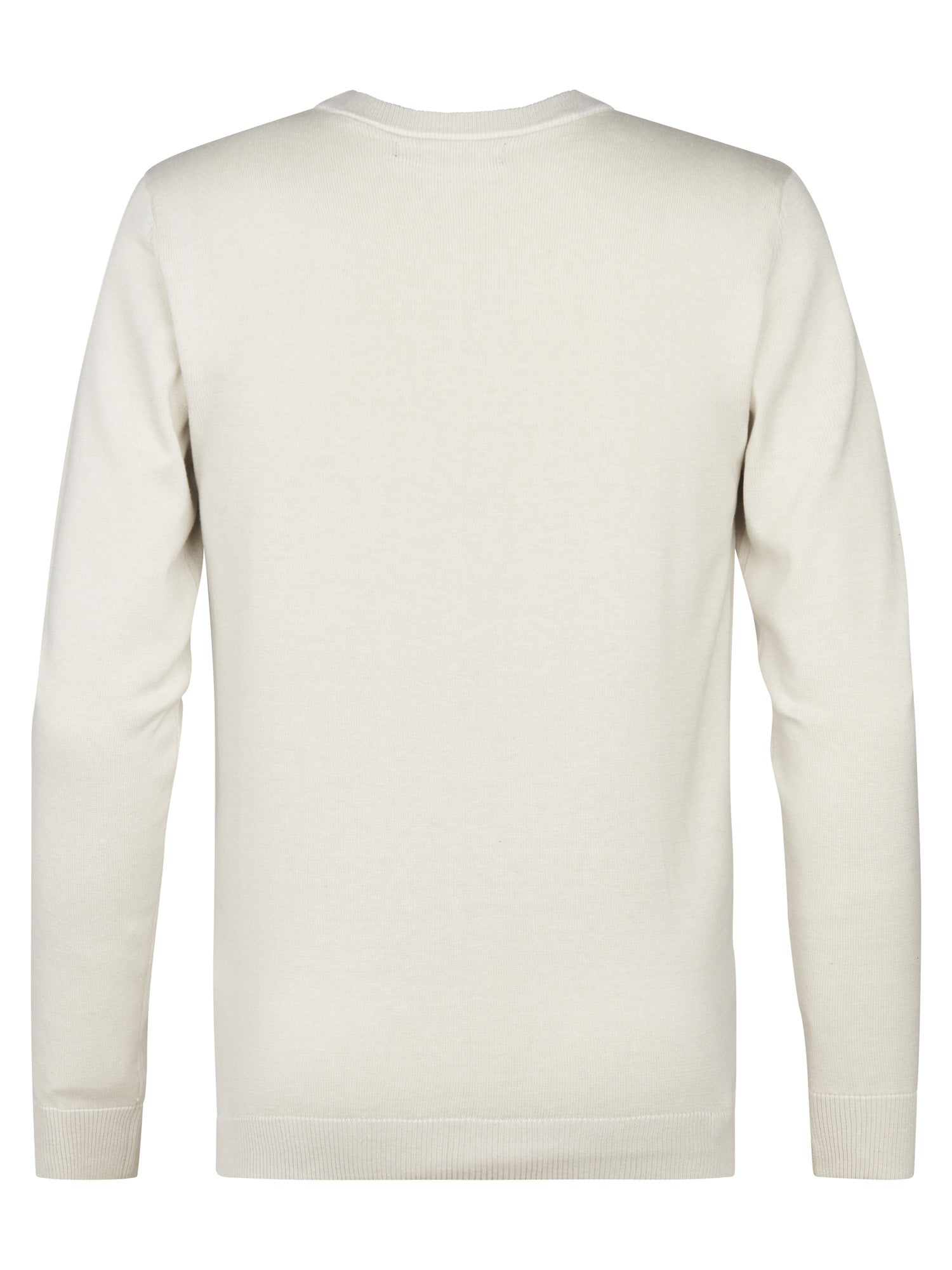 Petrol Industries Men Knitwear Round Neck Basic Regular Fit Antique White Melee