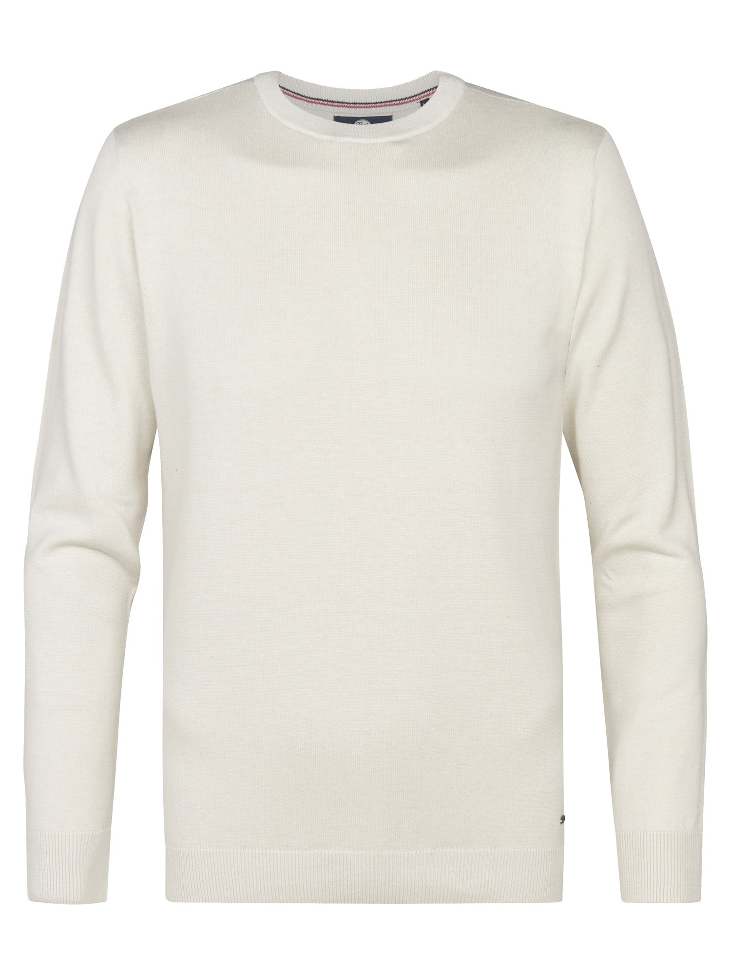 Petrol Industries Men Knitwear Round Neck Basic Regular Fit Antique White Melee