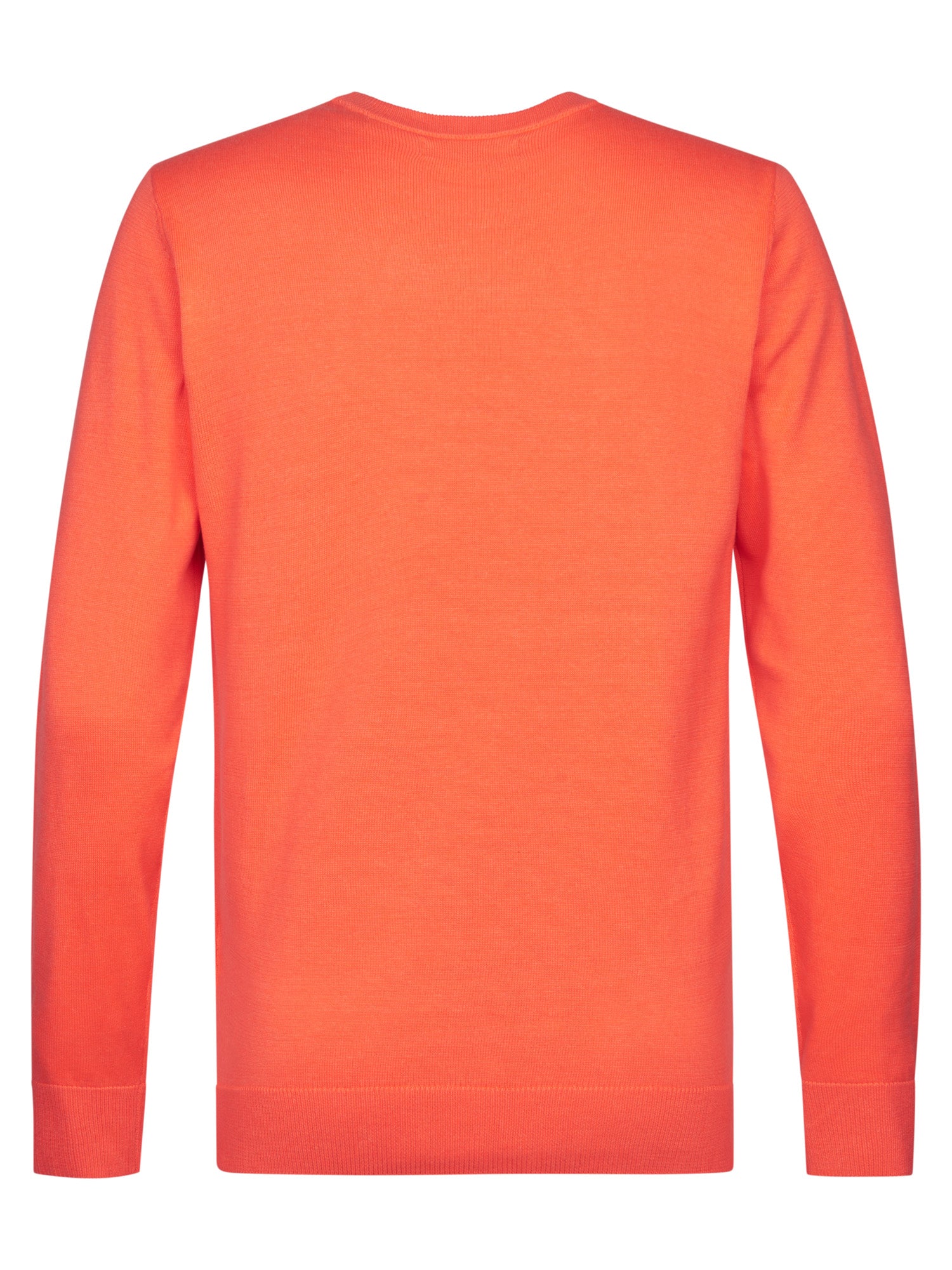 Petrol Industries Men Knitwear Round Neck Basic Regular Fit Fiery Coral