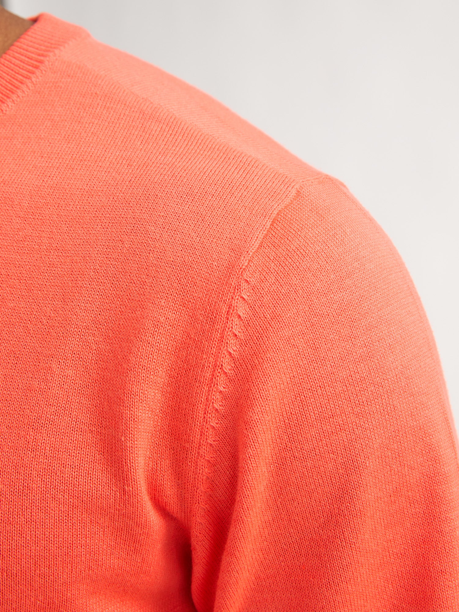 Petrol Industries Men Knitwear Round Neck Basic Regular Fit Fiery Coral