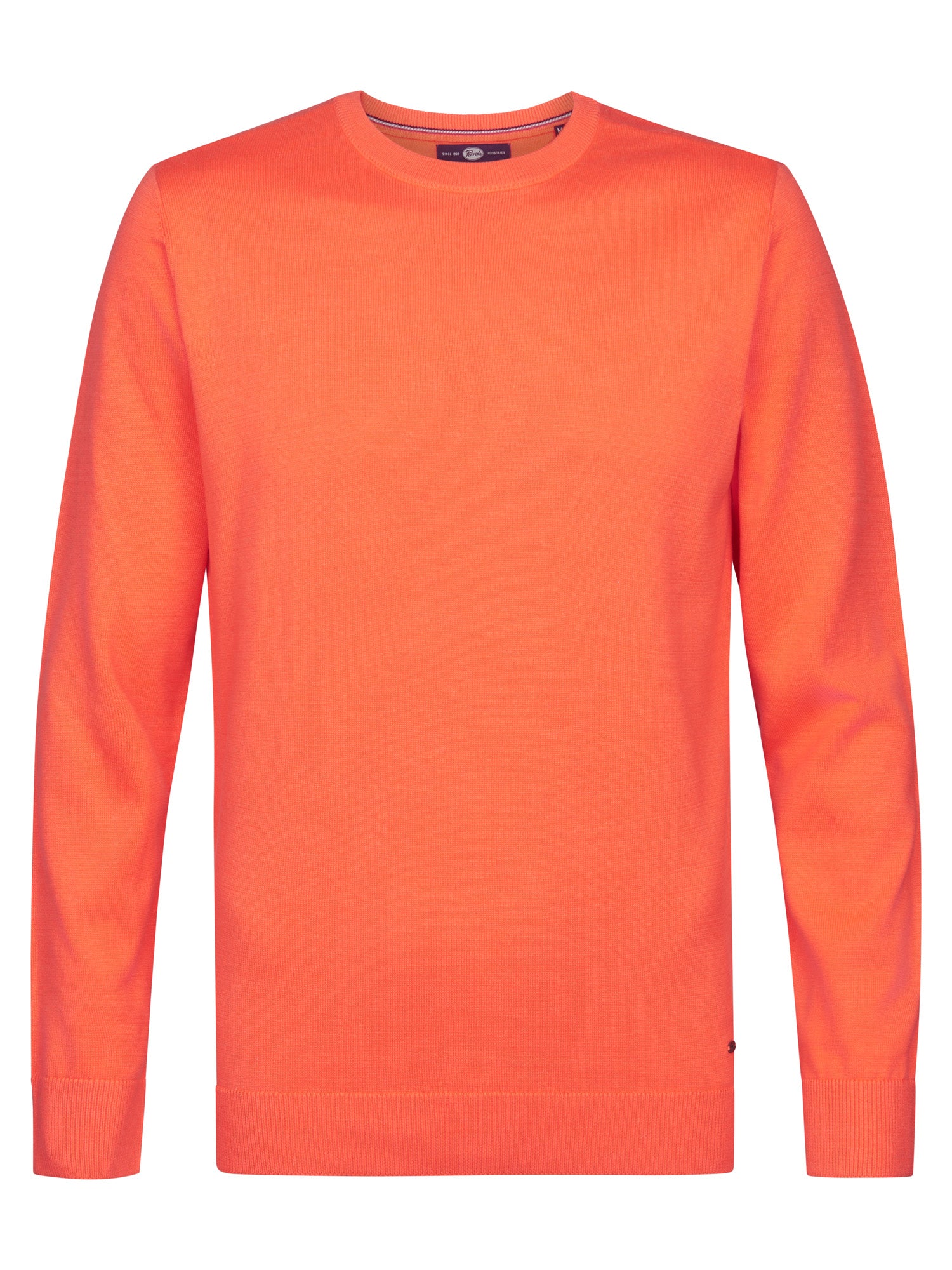Petrol Industries Men Knitwear Round Neck Basic Regular Fit Fiery Coral