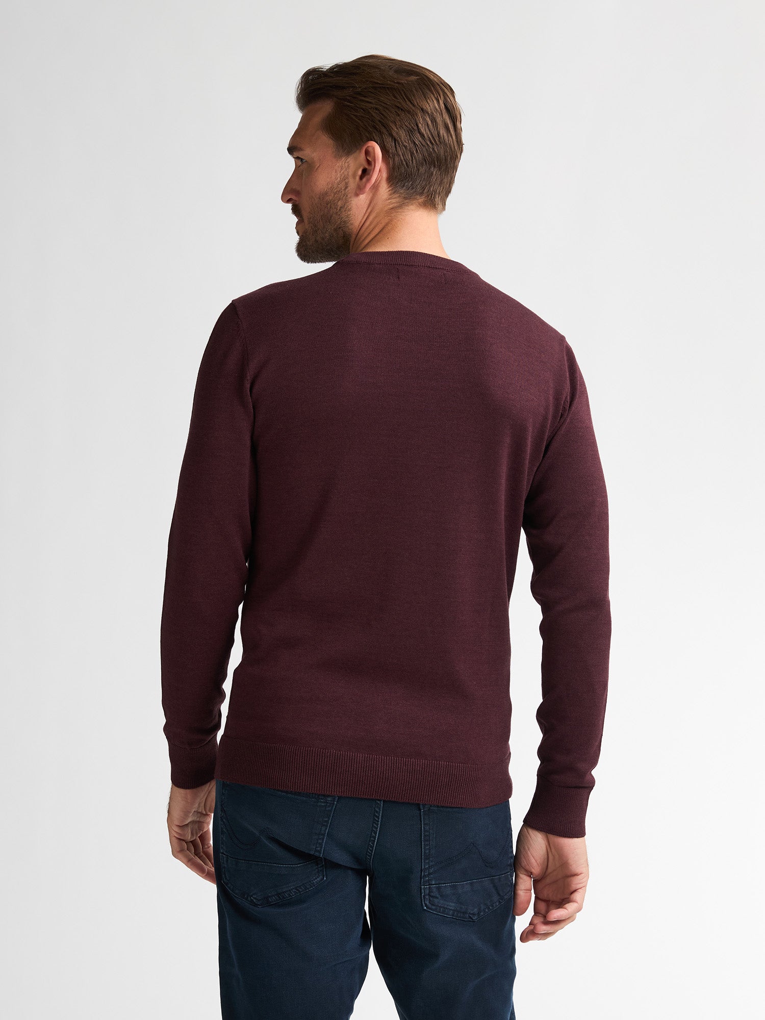 Petrol Industries Men Knitwear Round Neck Basic Regular Fit Syrup
