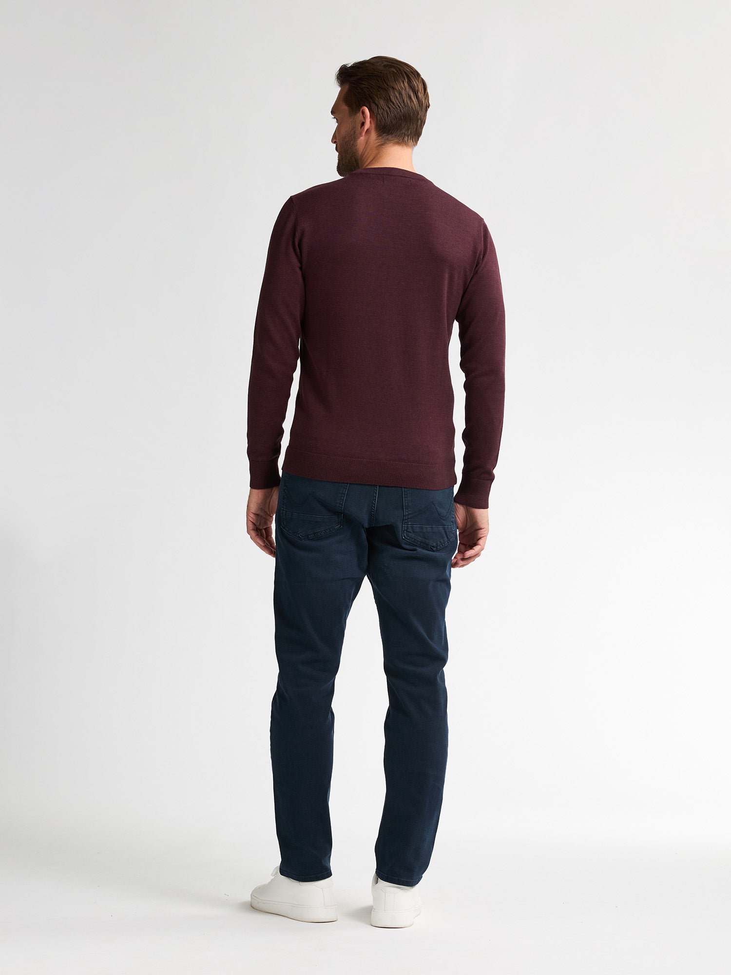 Petrol Industries Men Knitwear Round Neck Basic Regular Fit Syrup