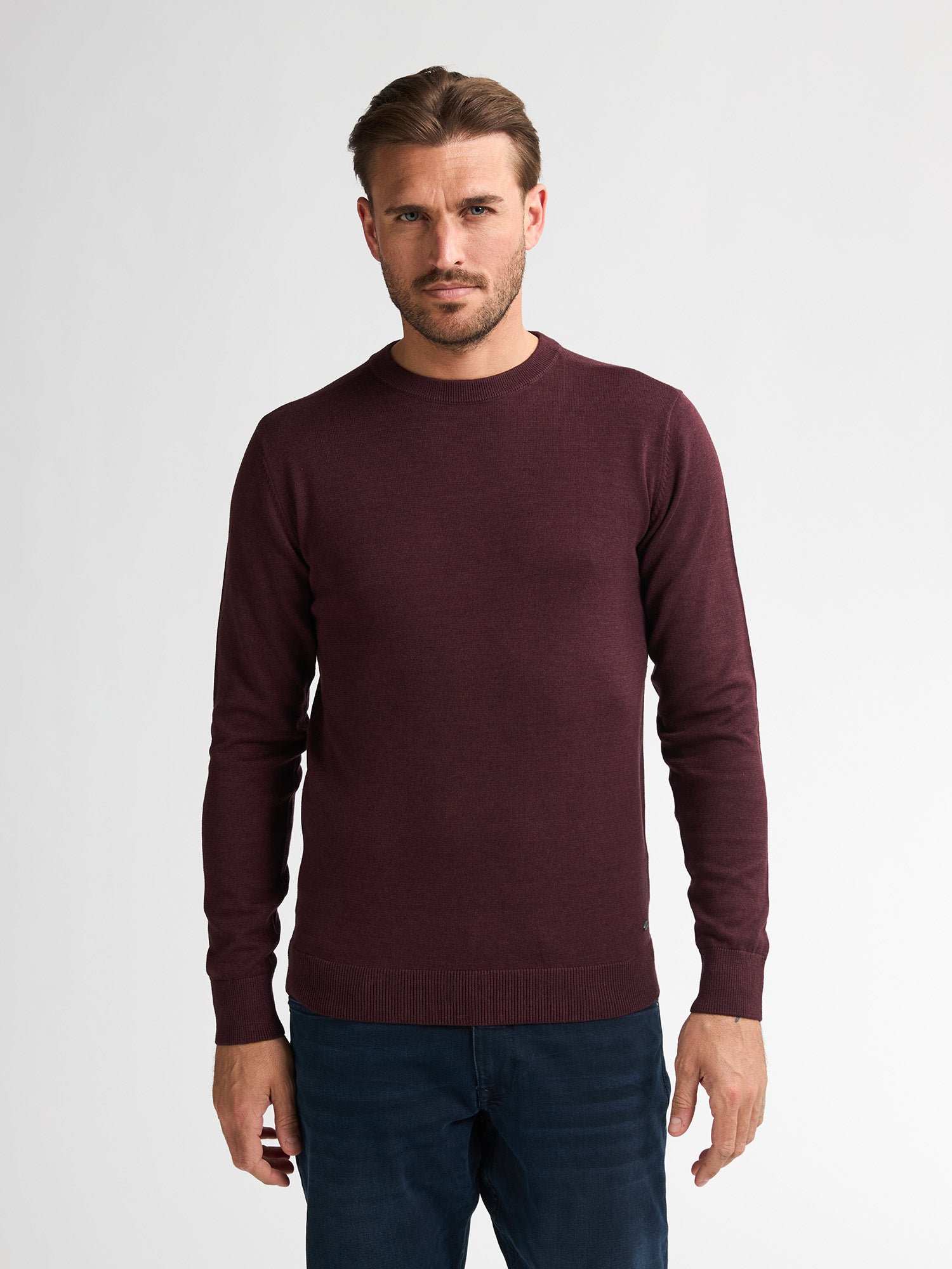 Petrol Industries Men Knitwear Round Neck Basic Regular Fit Syrup