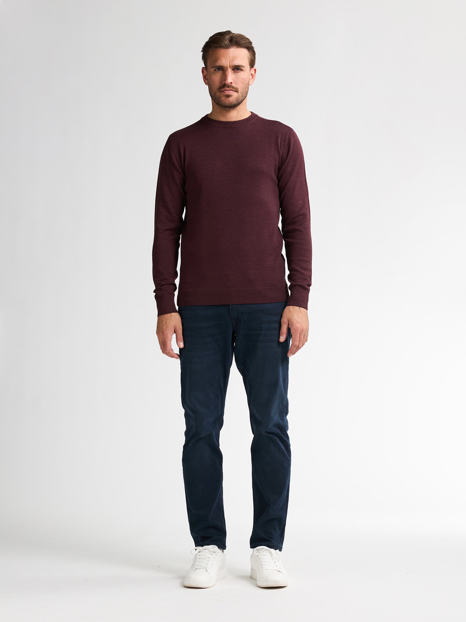 Petrol Industries Men Knitwear Round Neck Basic Regular Fit Syrup