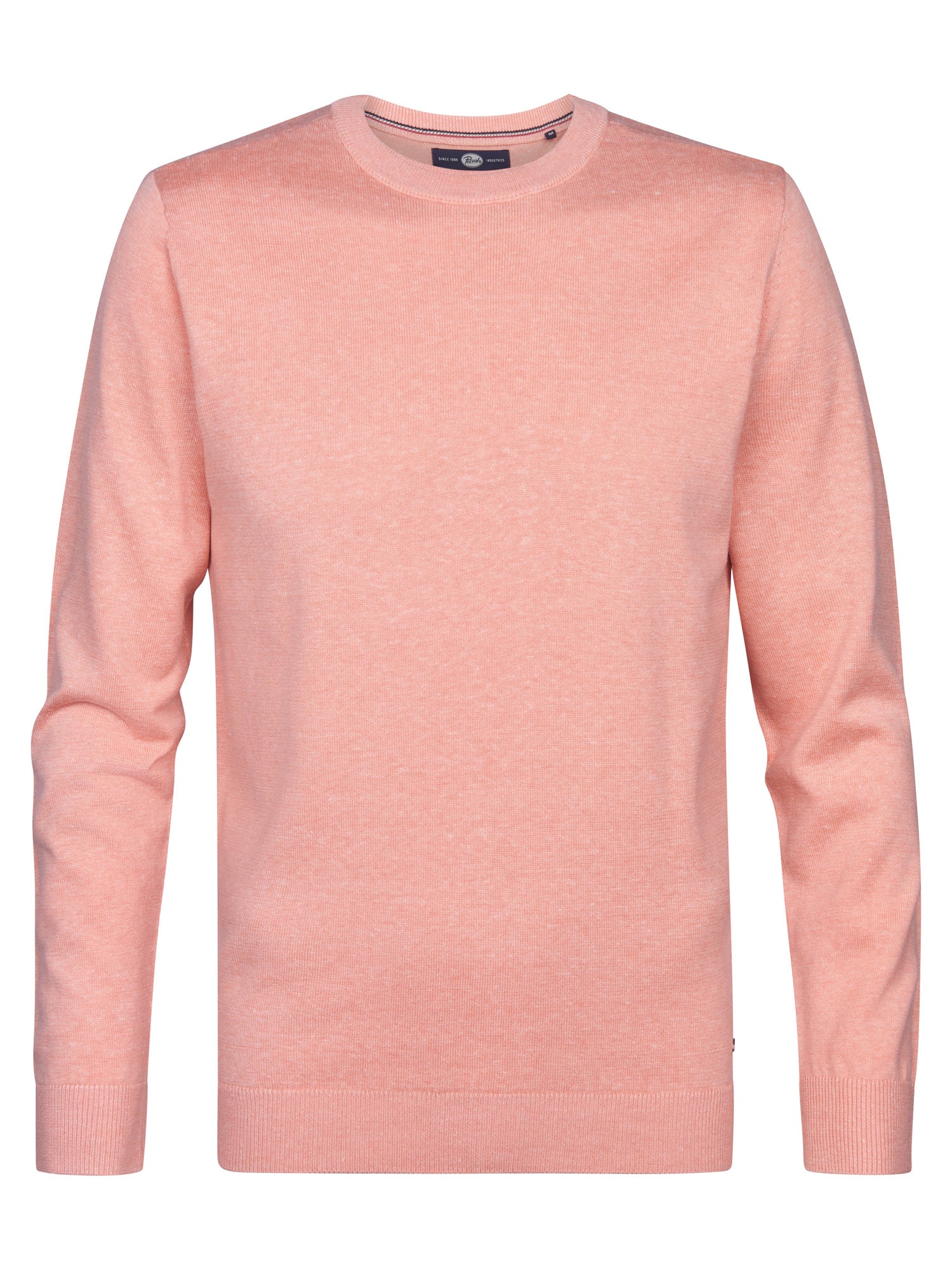 Petrol Industries Men Knitwear Round Neck Basic Regular Fit Light Coral
