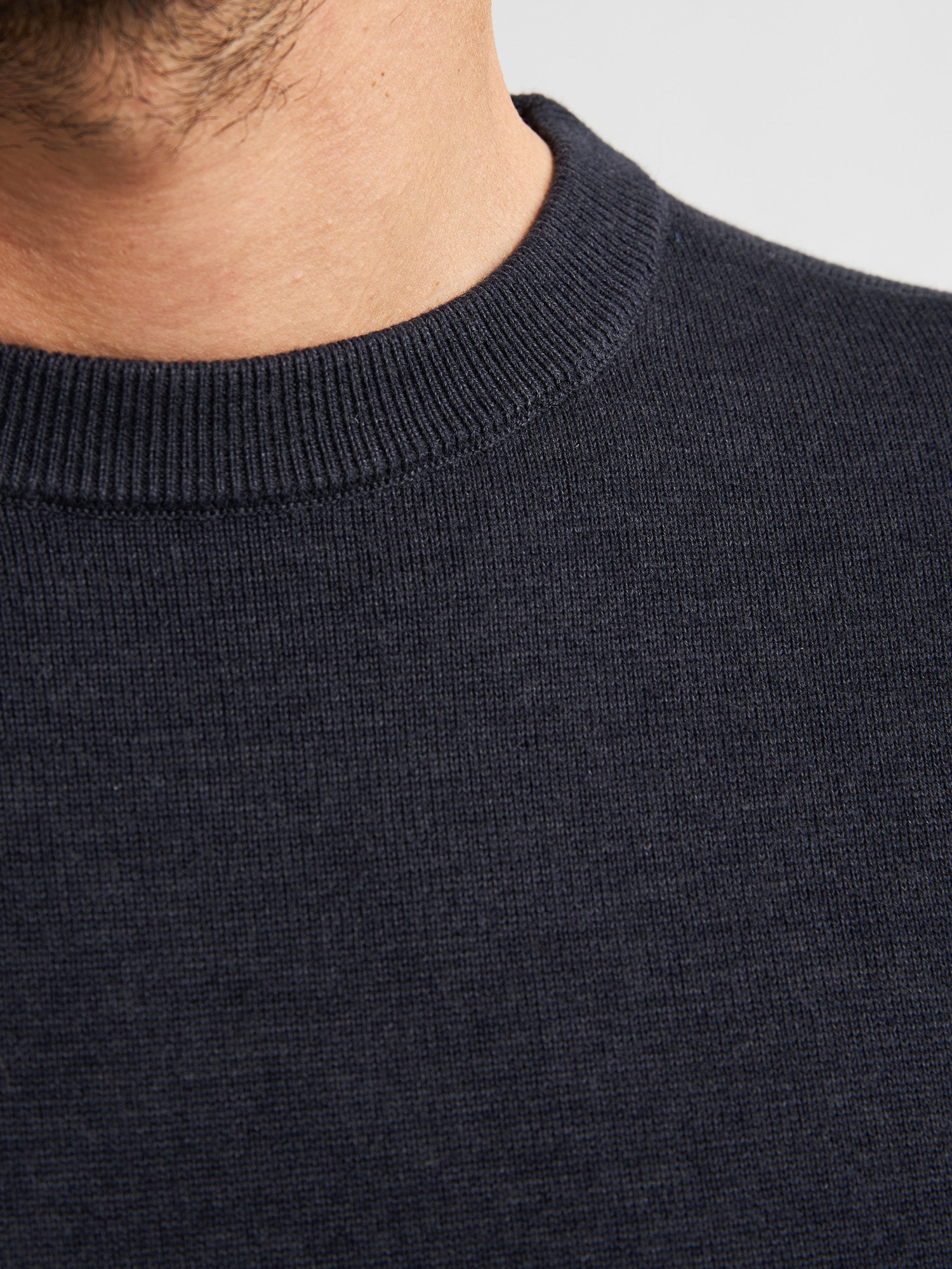 Petrol Industries Men Knitwear Round Neck Basic Regular Fit Sky Captain