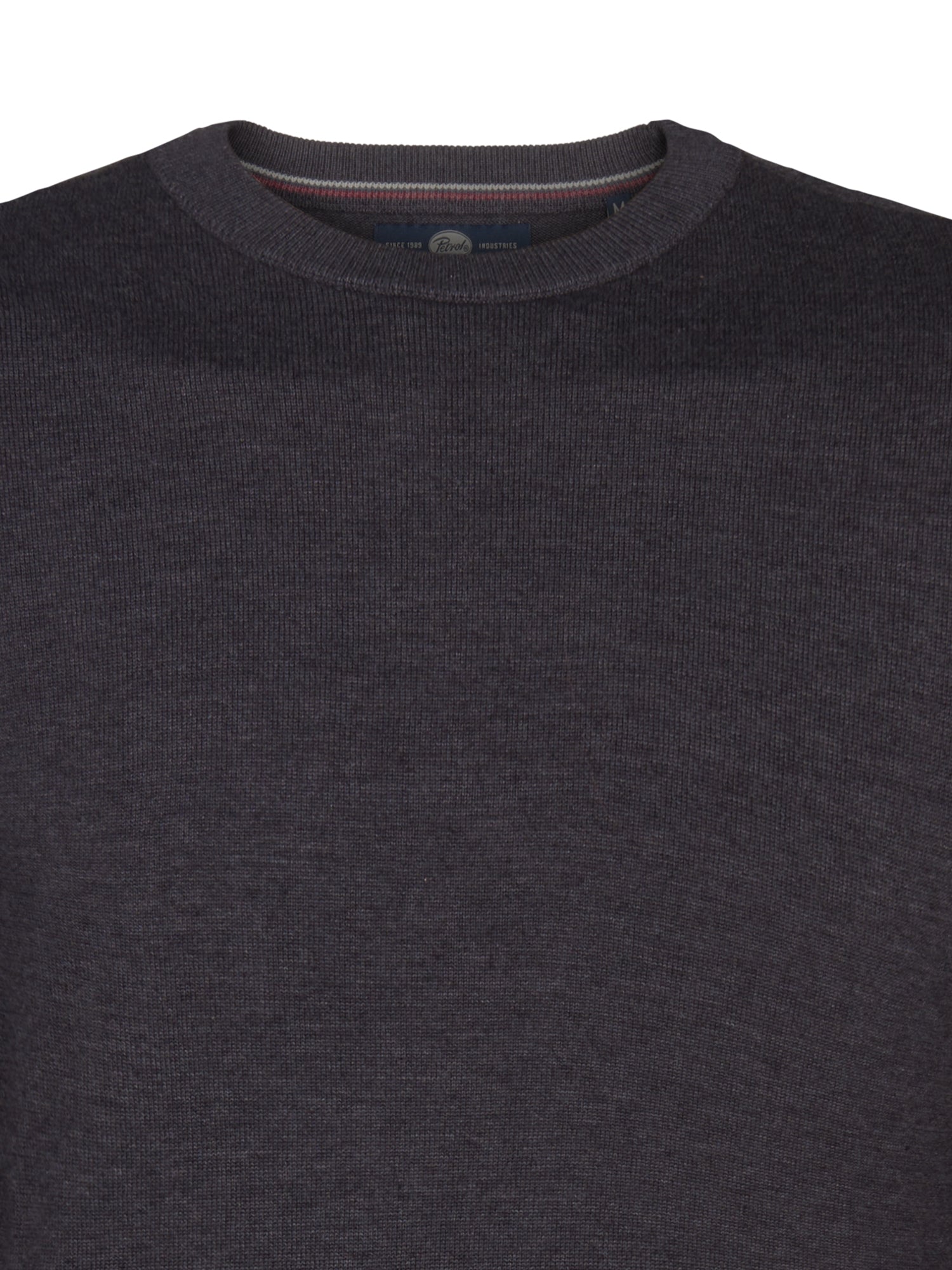 Petrol Industries Men Knitwear Round Neck Basic Regular Fit Sky Captain