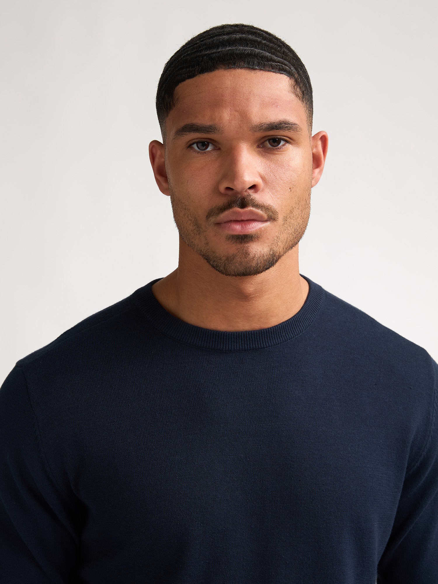 Petrol Industries Men Knitwear Round Neck Basic Regular Fit Navy Blue