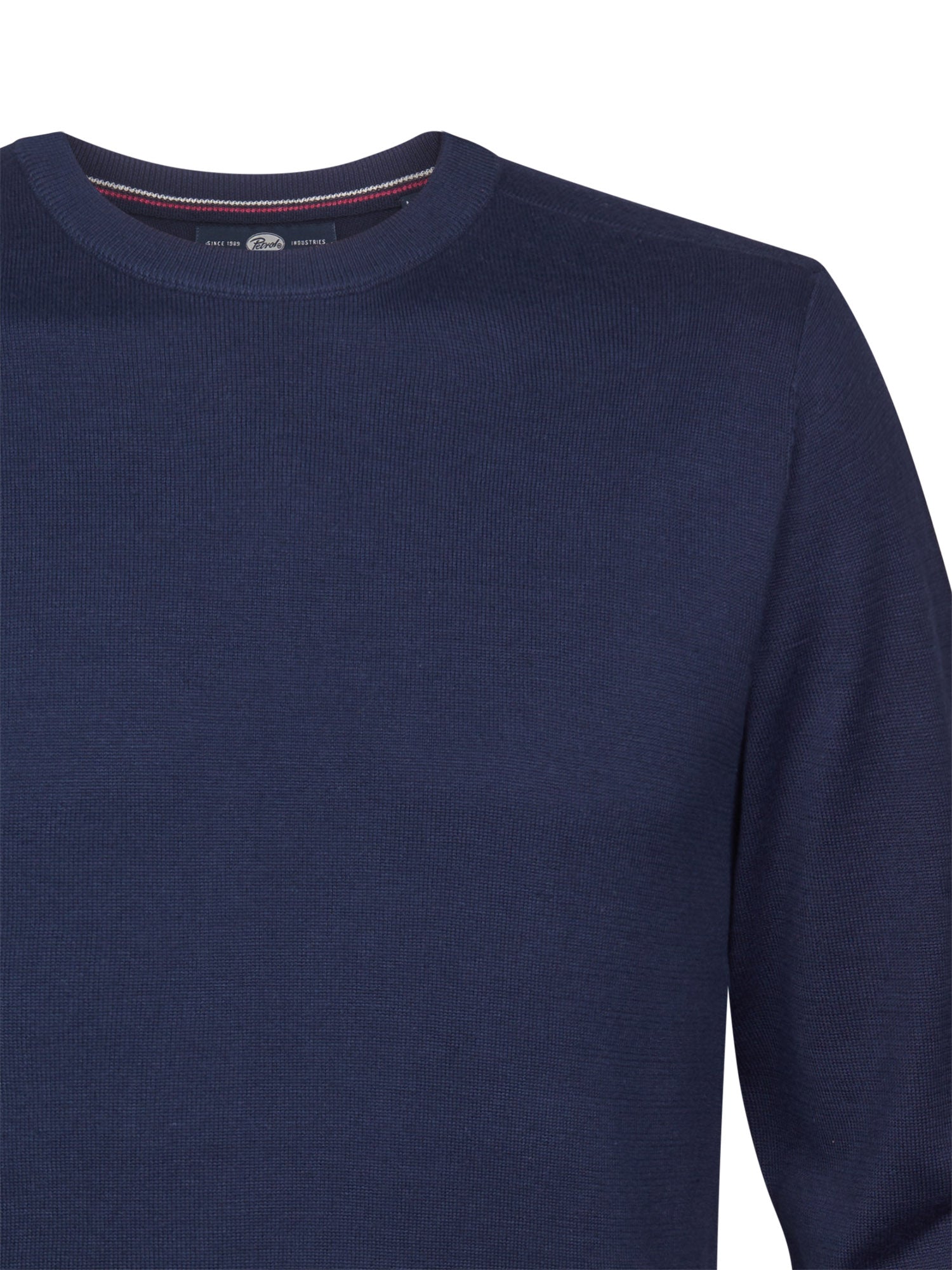 Petrol Industries Men Knitwear Round Neck Basic Regular Fit Navy Blue