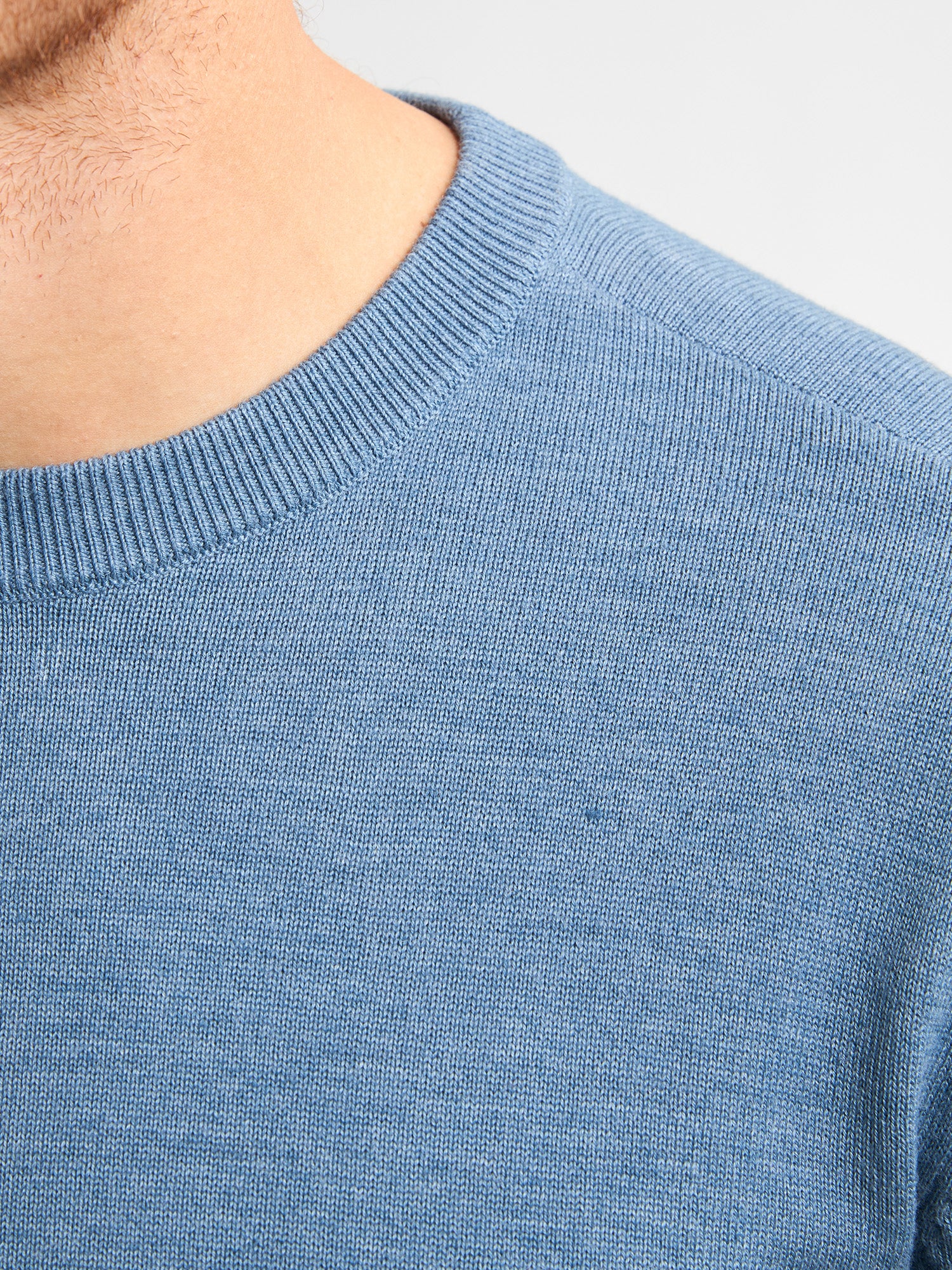 Petrol Industries Men Knitwear Round Neck Basic Regular Fit Light Shadow