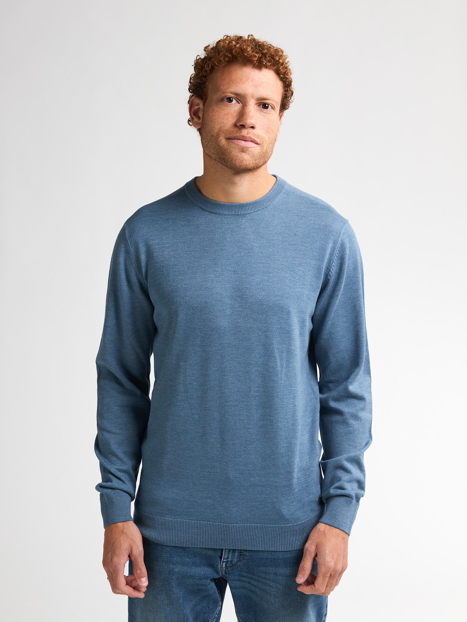 Petrol Industries Men Knitwear Round Neck Basic Regular Fit Light Shadow