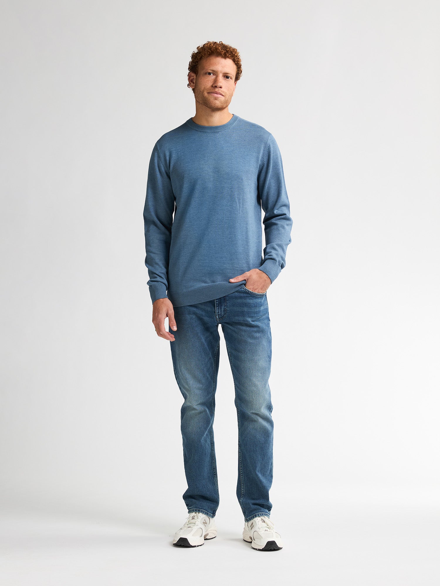 Petrol Industries Men Knitwear Round Neck Basic Regular Fit Light Shadow