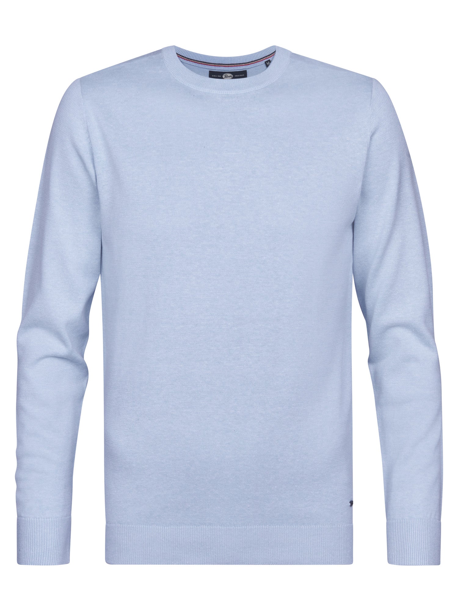 Petrol Industries Men Knitwear Round Neck Basic Regular Fit Sky