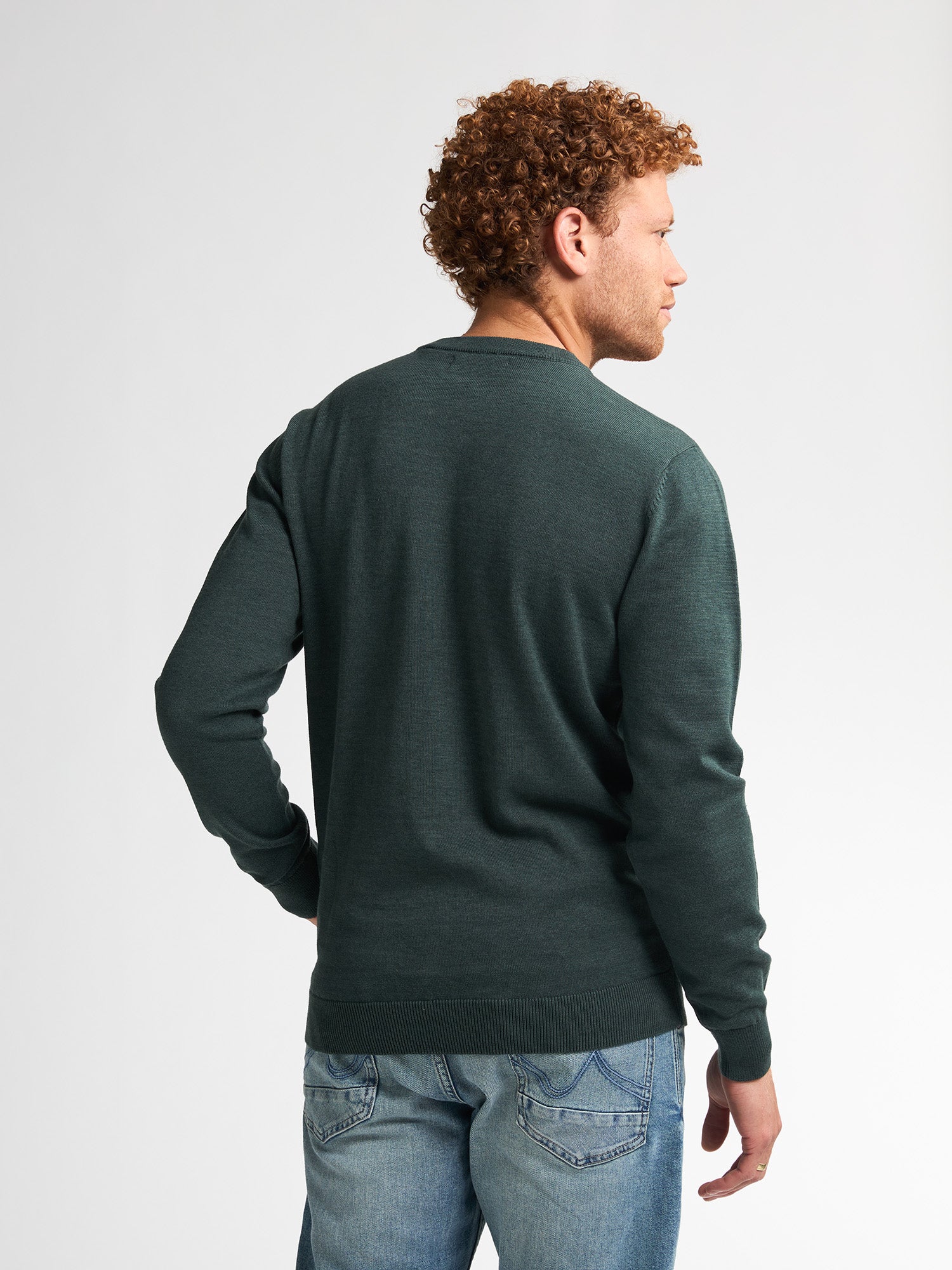 Petrol Industries Men Knitwear Round Neck Basic Regular Fit Bottle