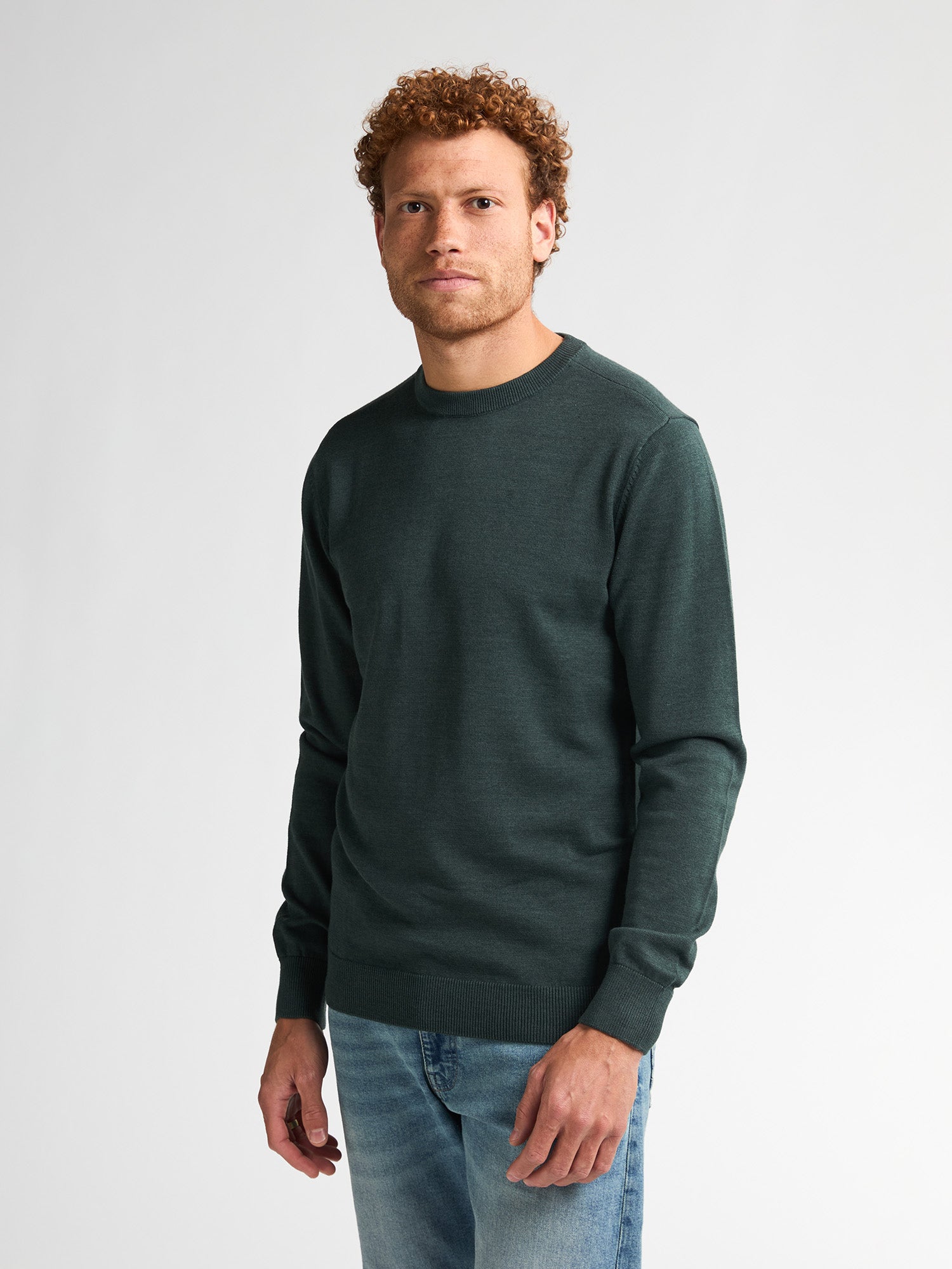Petrol Industries Men Knitwear Round Neck Basic Regular Fit Bottle