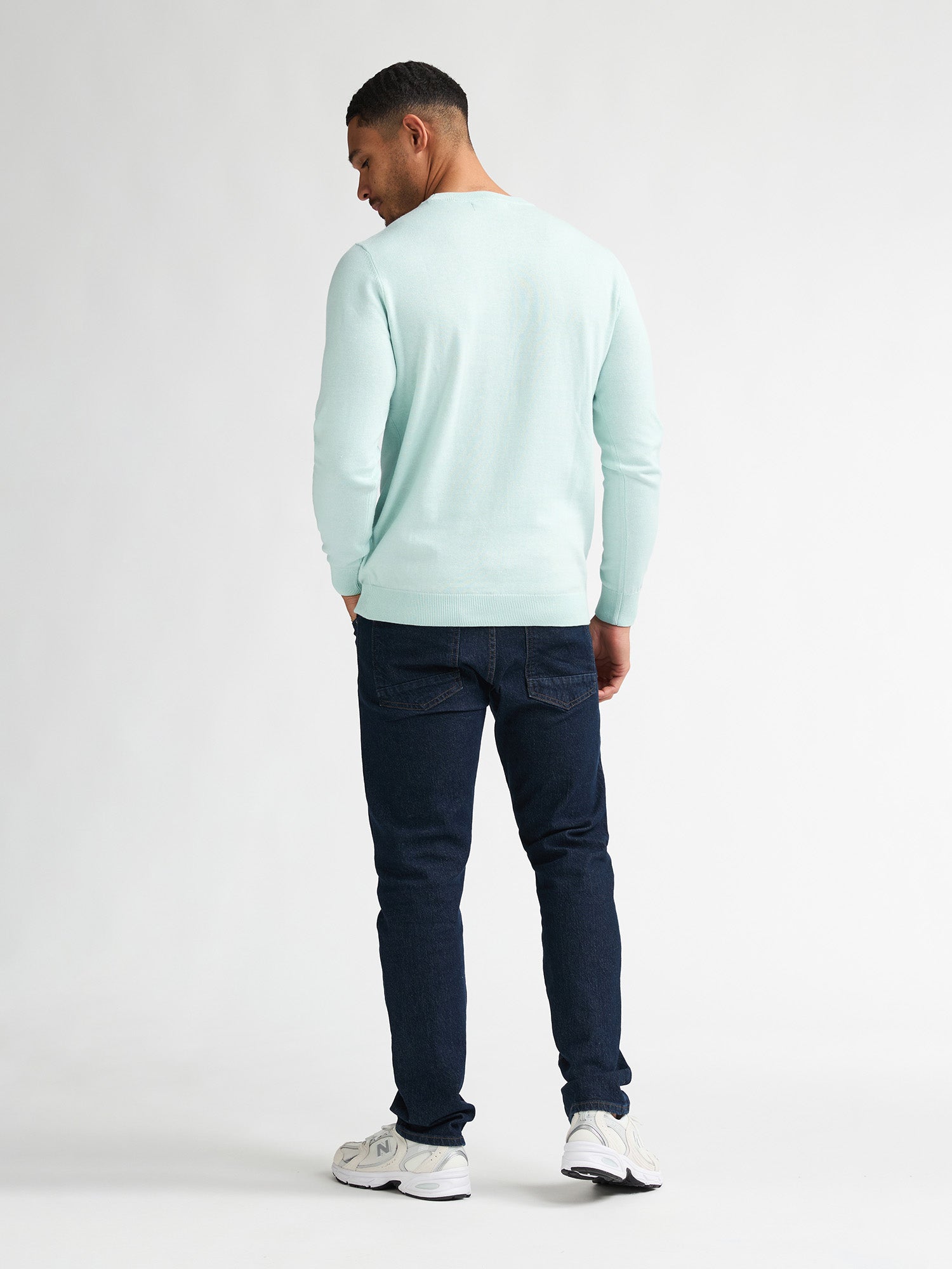 Petrol Industries Men Knitwear Round Neck Basic Regular Fit Cool Mint