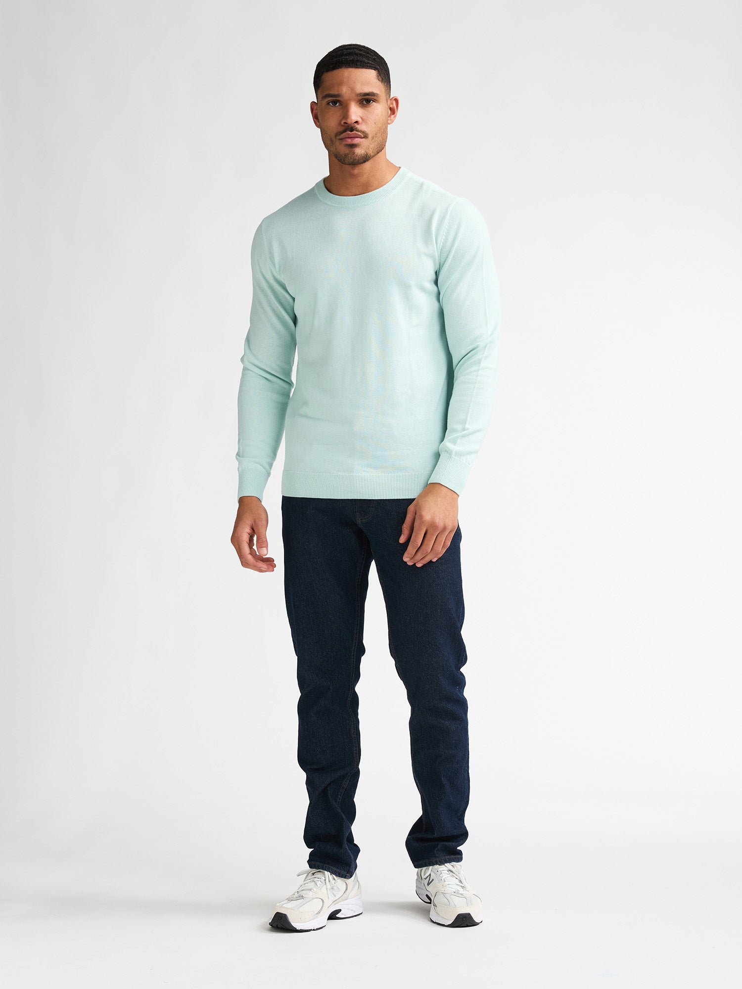 Petrol Industries Men Knitwear Round Neck Basic Regular Fit Cool Mint