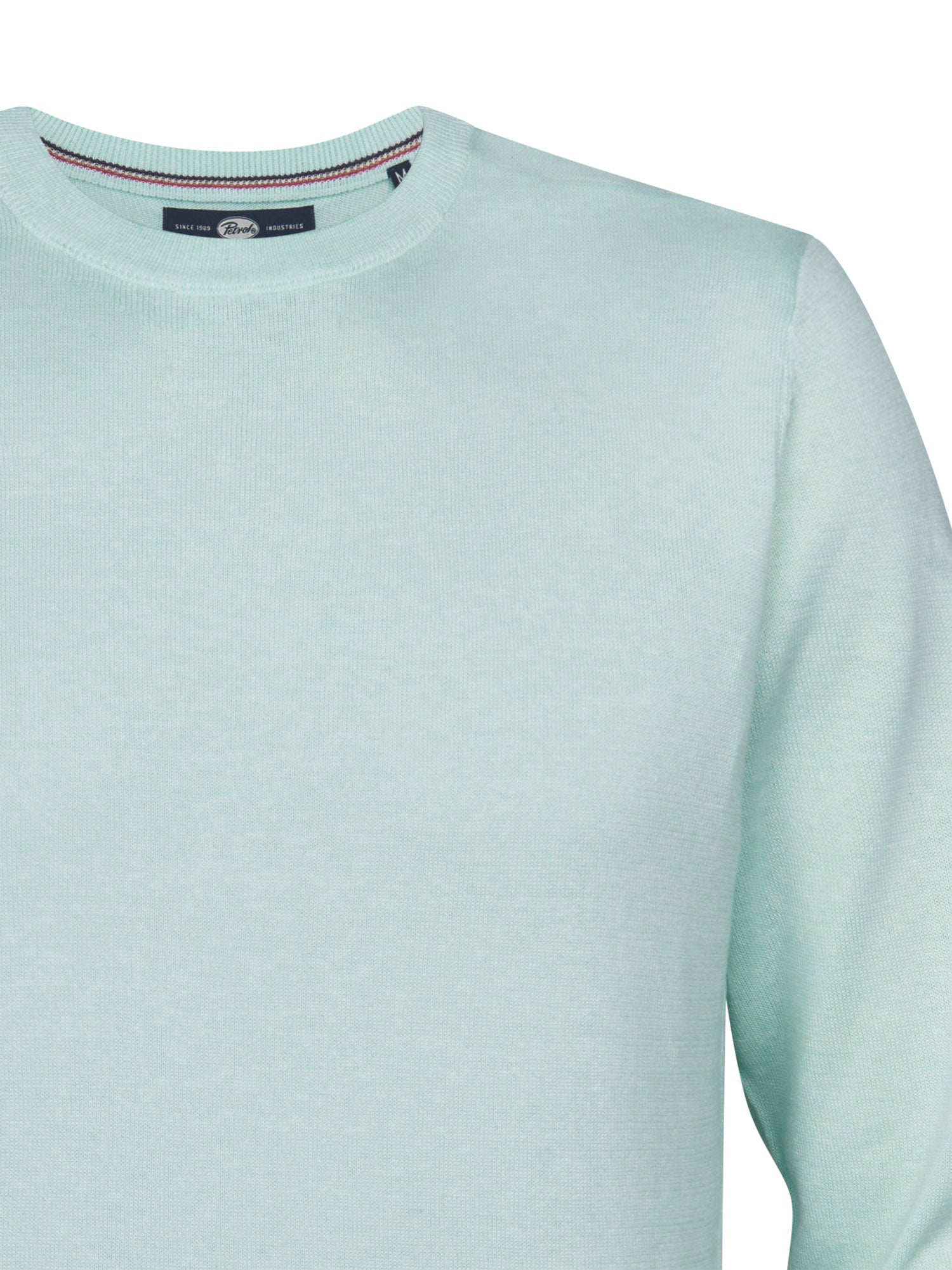 Petrol Industries Men Knitwear Round Neck Basic Regular Fit Cool Mint