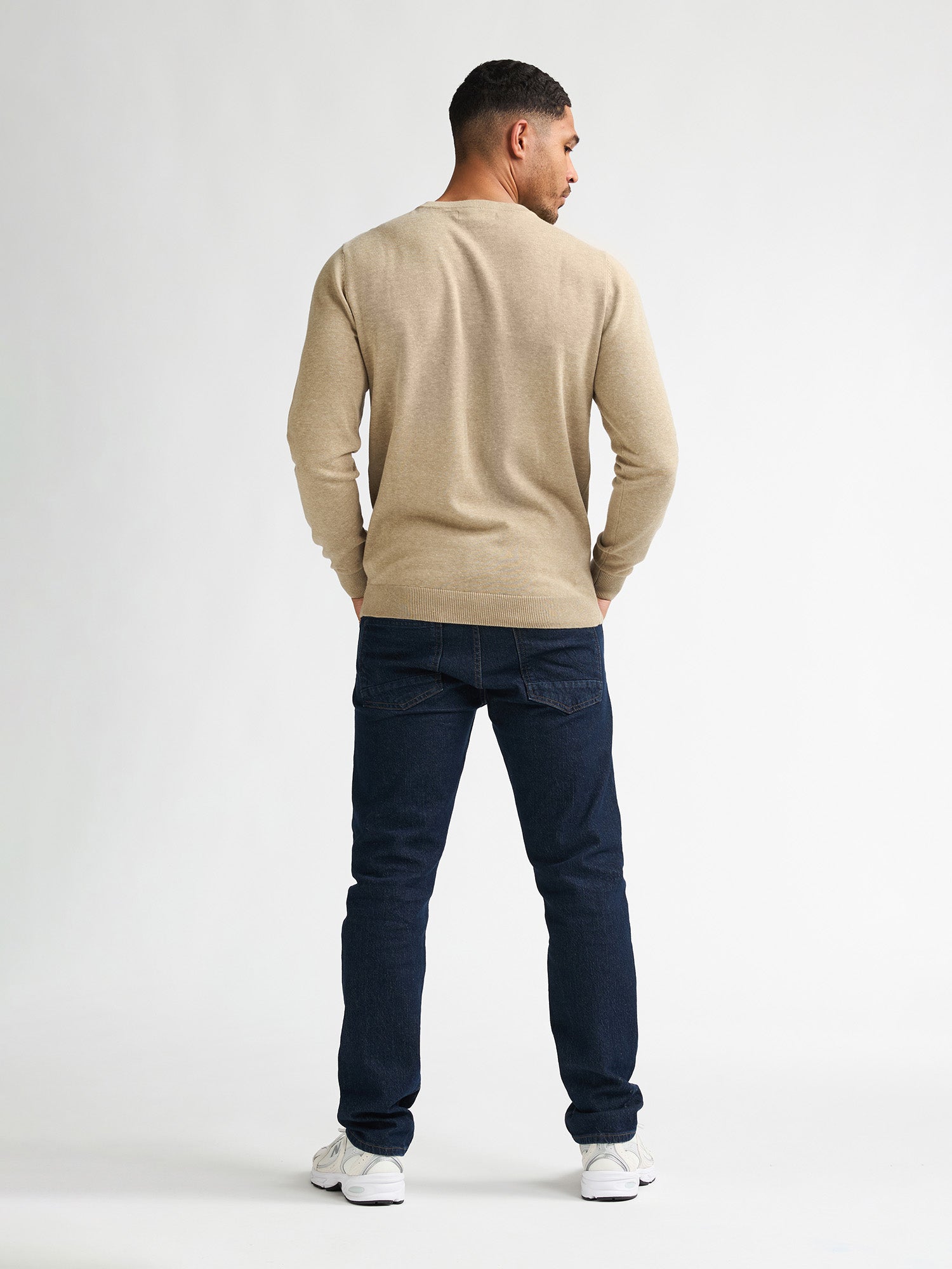 Petrol Industries Men Knitwear Round Neck Basic Regular Fit Light Tan