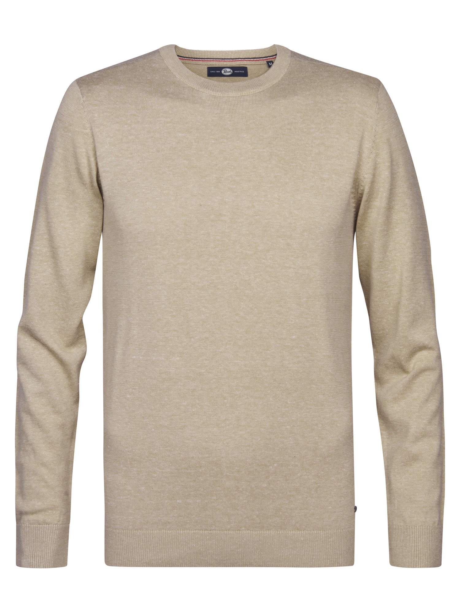 Petrol Industries Men Knitwear Round Neck Basic Regular Fit Light Tan
