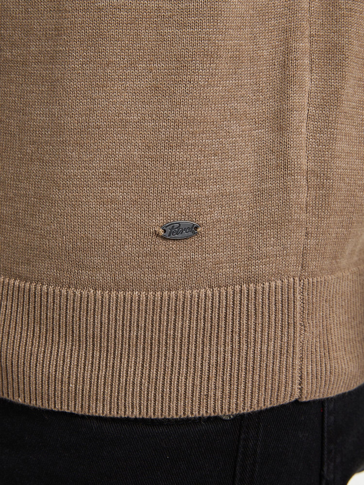 Petrol Industries Men Knitwear Round Neck Basic Regular Fit Oak