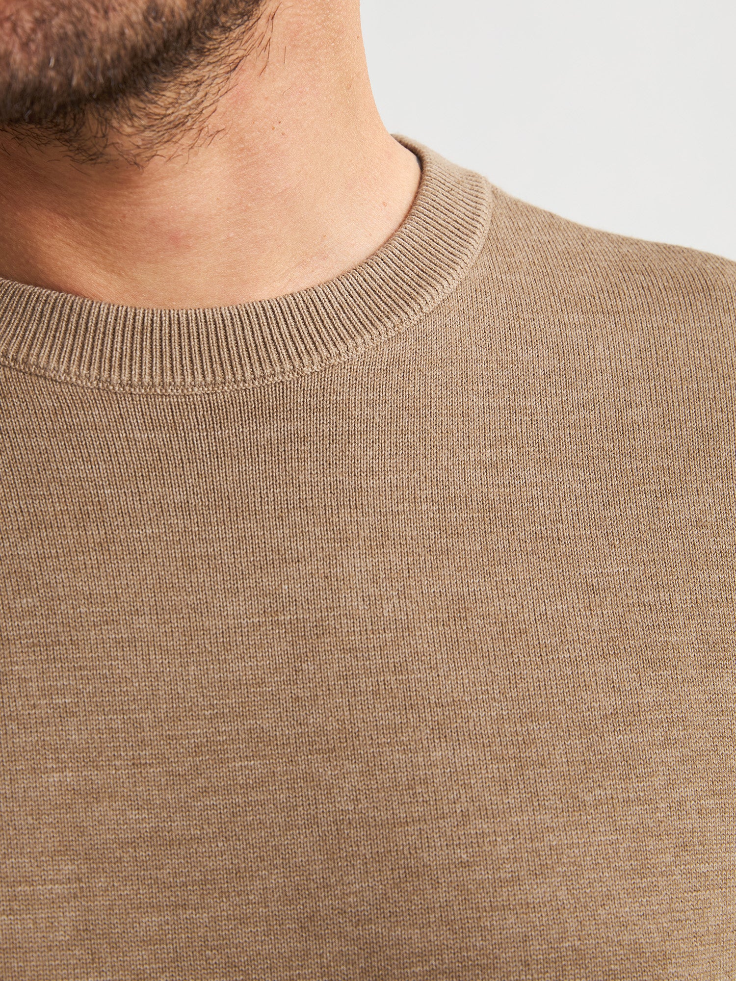 Petrol Industries Men Knitwear Round Neck Basic Regular Fit Oak