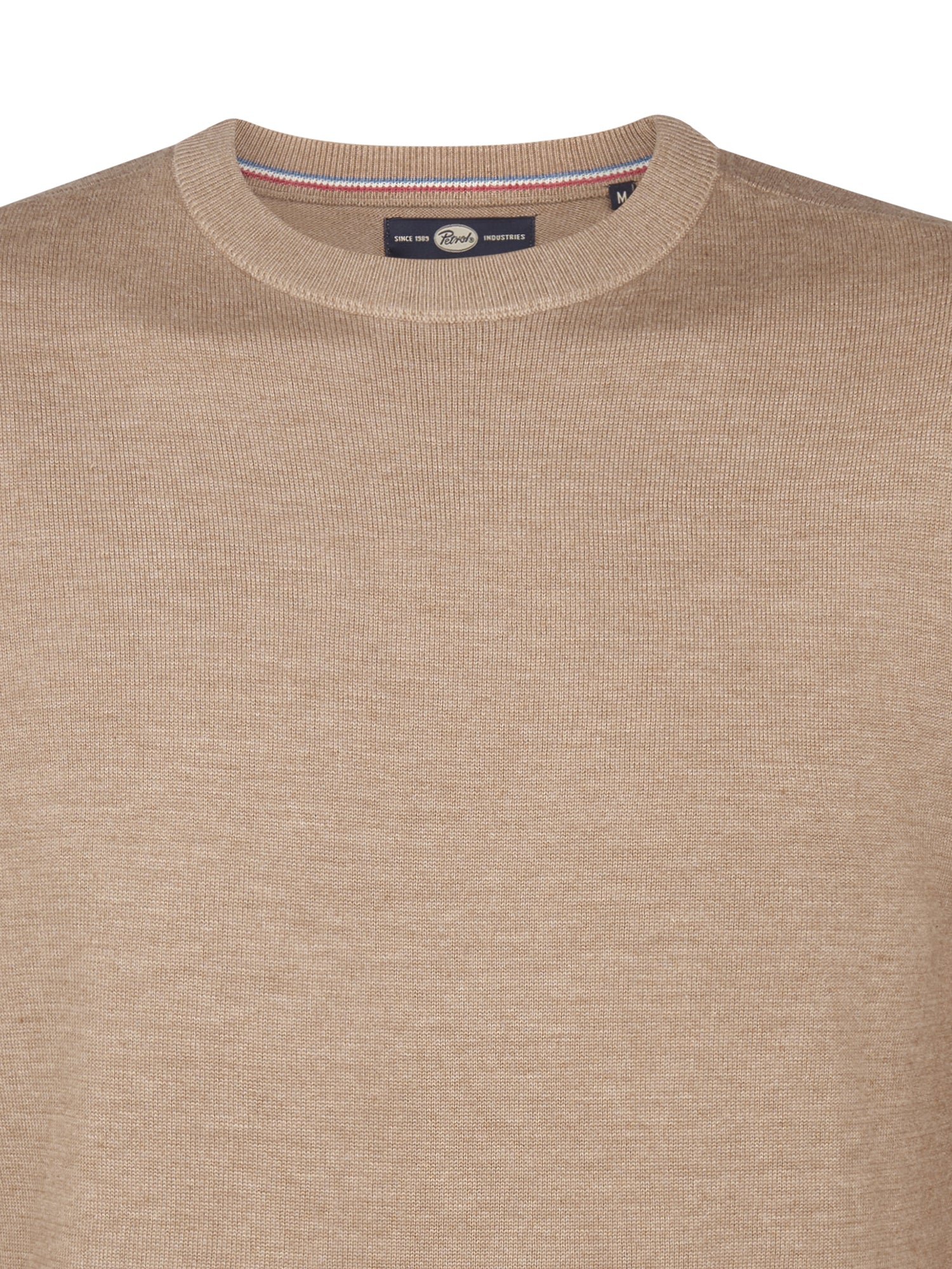 Petrol Industries Men Knitwear Round Neck Basic Regular Fit Oak