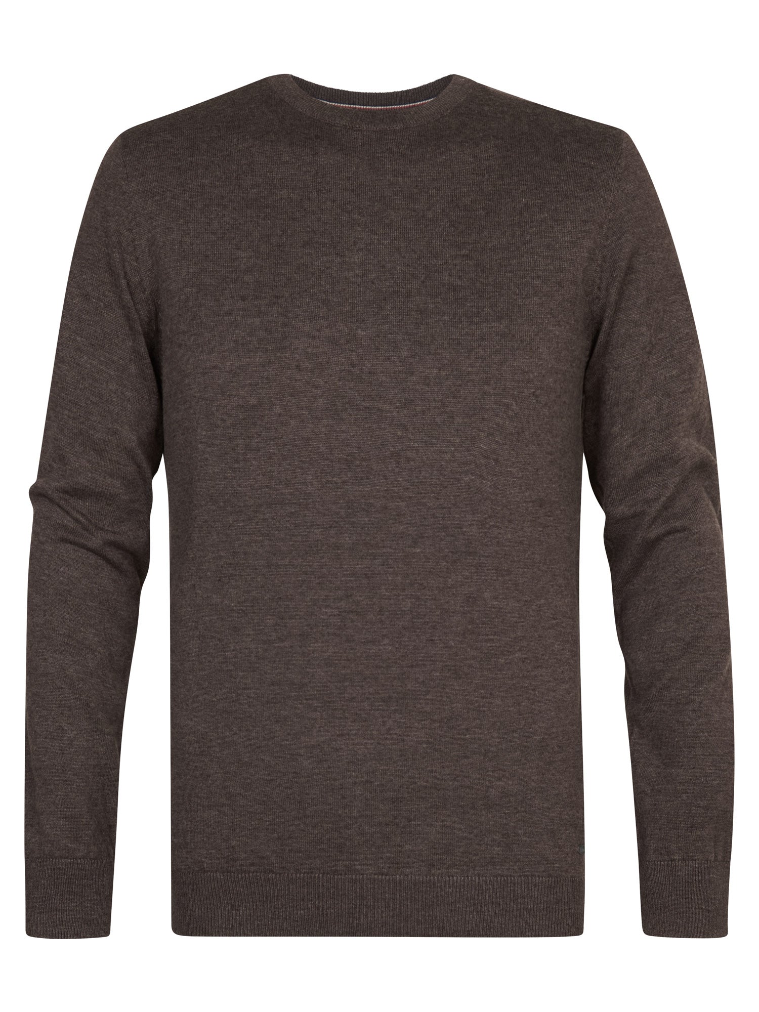 Petrol Industries Men Knitwear Round Neck Basic Regular Fit Cedar Brown