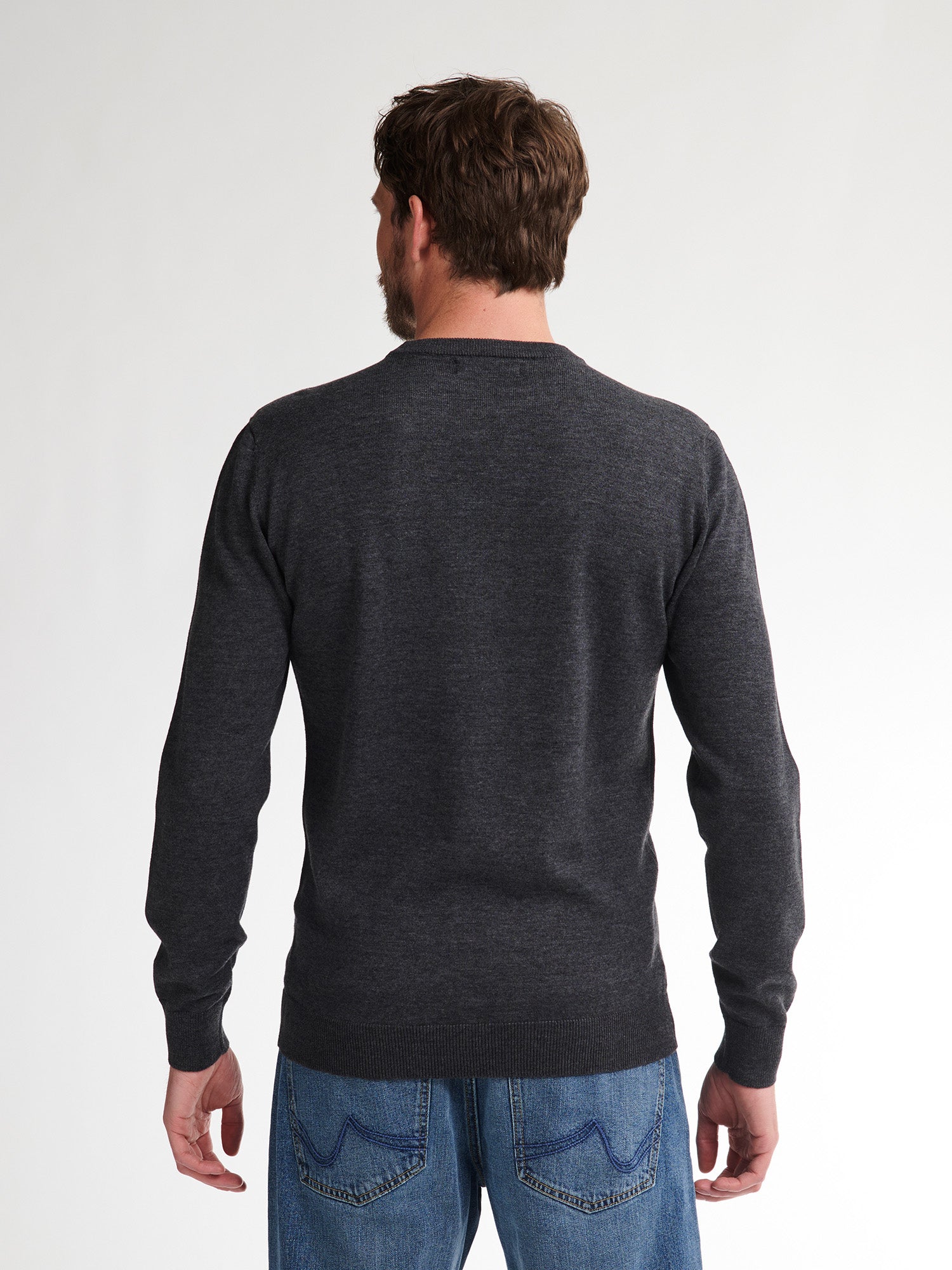 Petrol Industries Men Knitwear Round Neck Basic Regular Fit Steal Melee