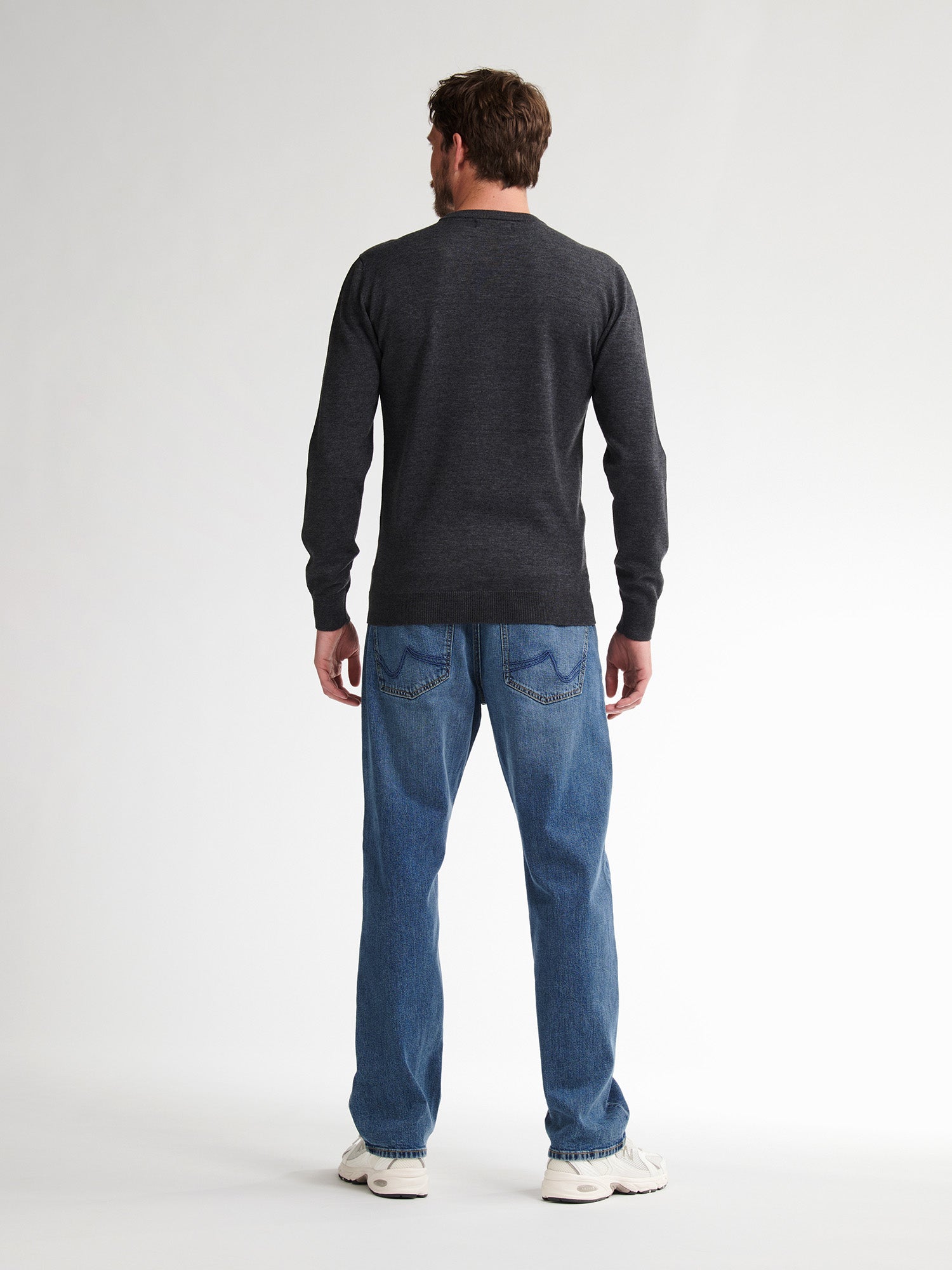 Petrol Industries Men Knitwear Round Neck Basic Regular Fit Steal Melee